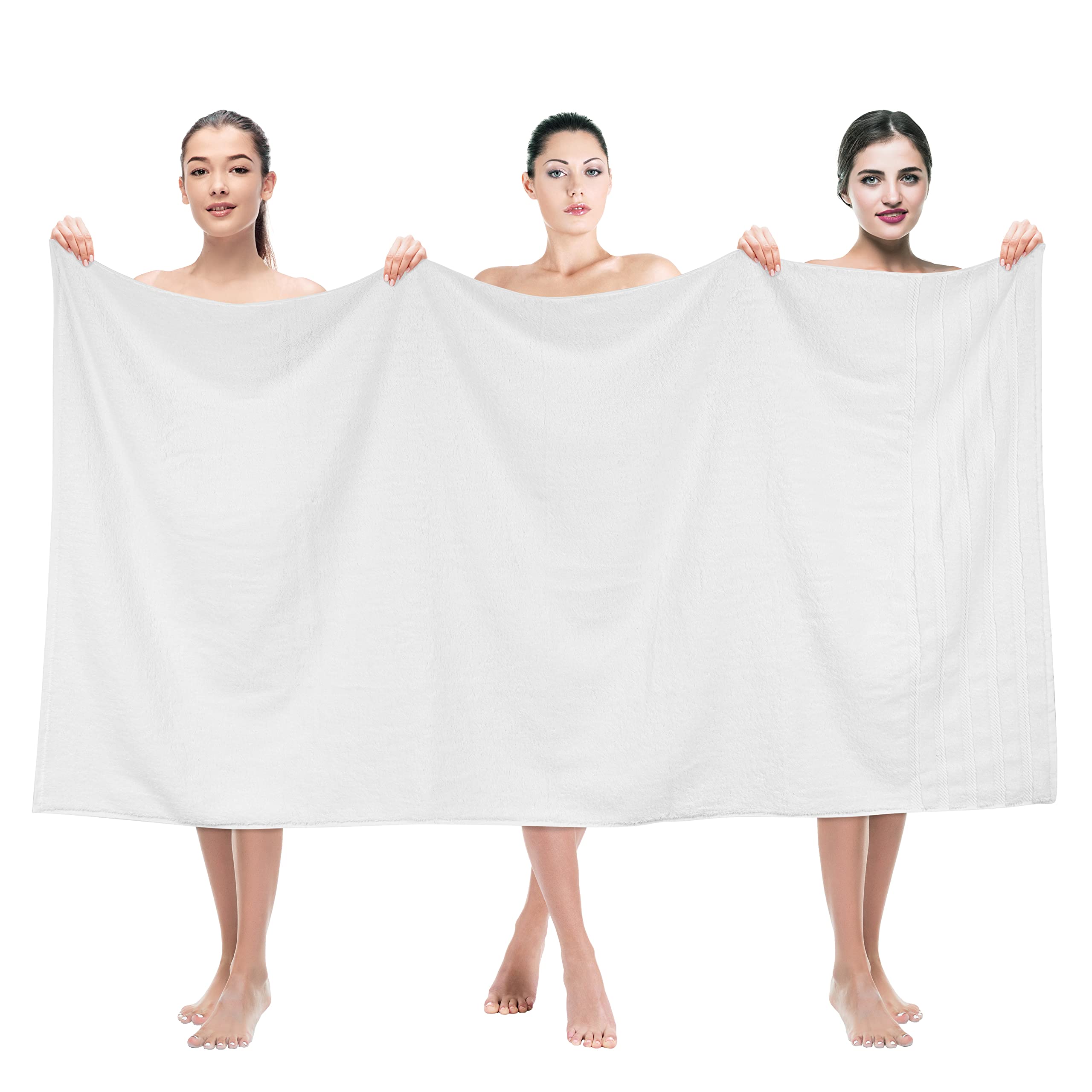 American Soft Linen Luxury 4 Piece Bath Towel Set, 600 GSM 100% Cotton Turkish Bath Towels for Bathroom, 27x54 in Large Bathroom Shower Towels, Dark Gray