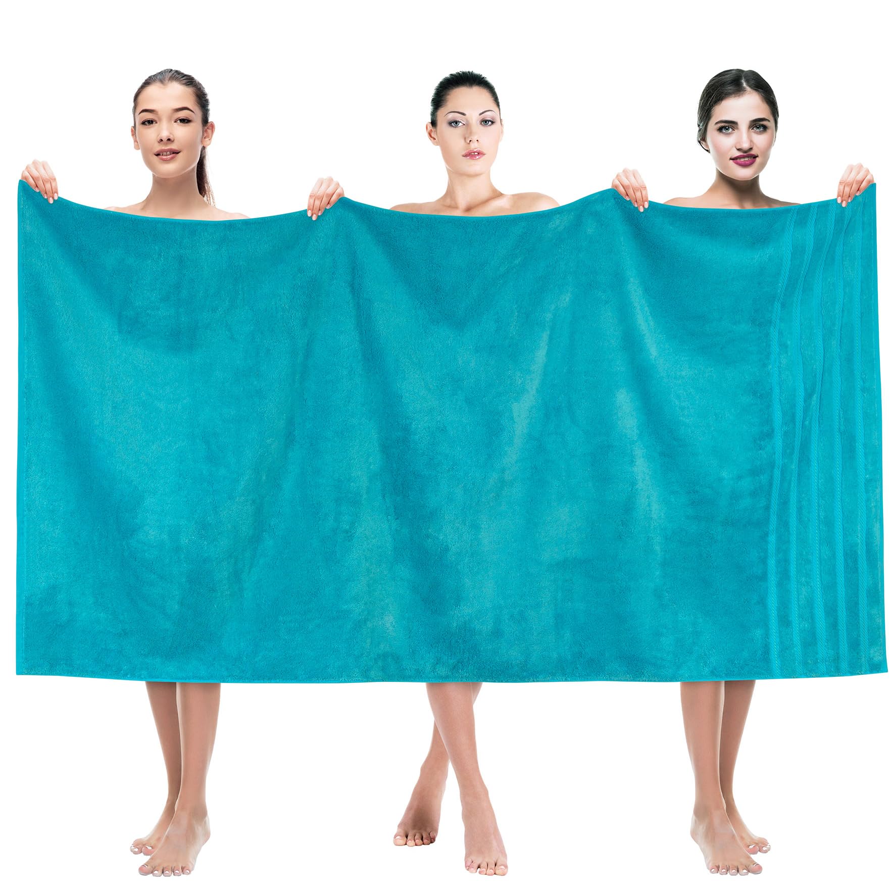 American Soft Linen Luxury 4 Piece Bath Towel Set, 600 GSM 100% Cotton Turkish Bath Towels for Bathroom, 27x54 in Large Bathroom Shower Towels, Dark Gray