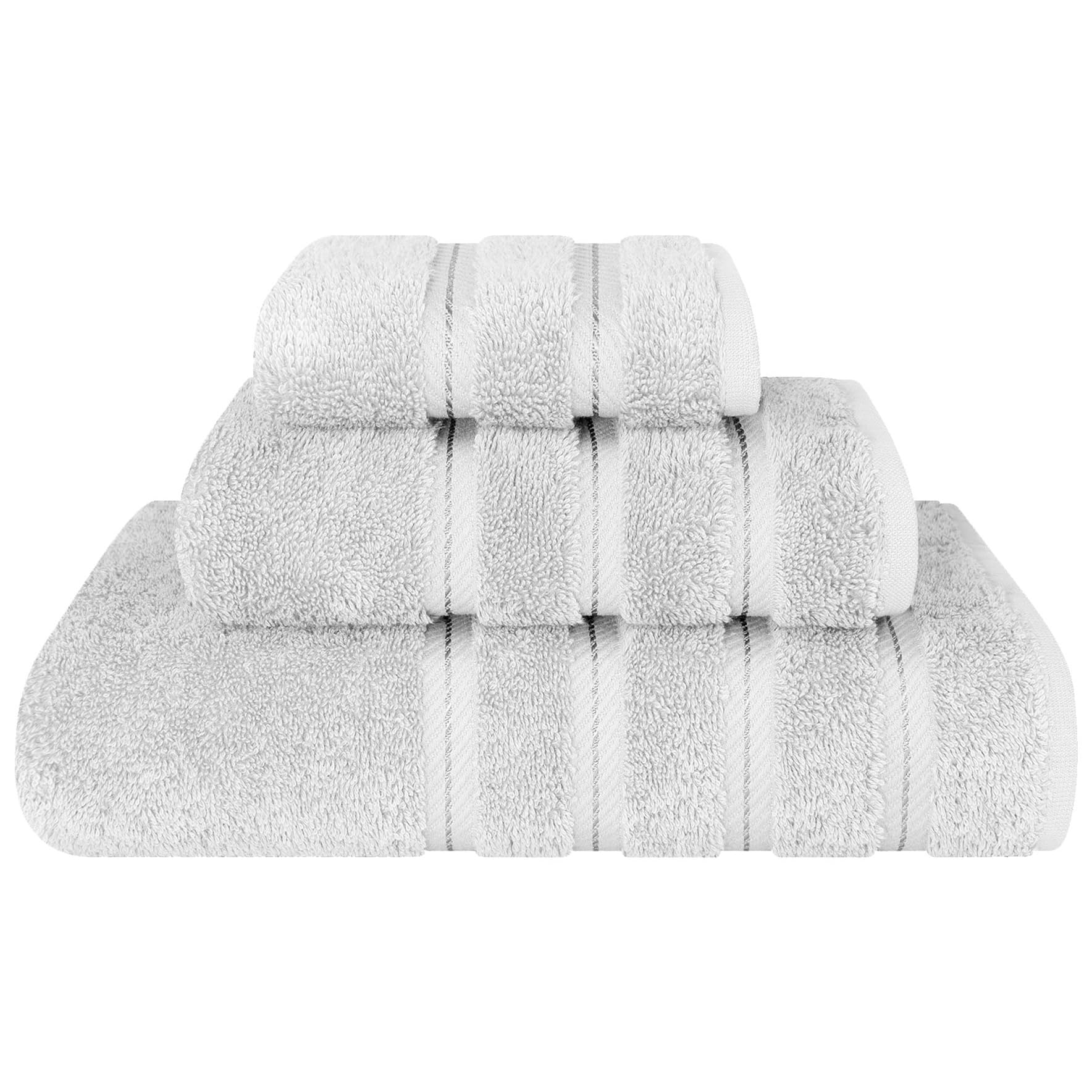 American Soft Linen Luxury 4 Piece Bath Towel Set, 600 GSM 100% Cotton Turkish Bath Towels for Bathroom, 27x54 in Large Bathroom Shower Towels, Dark Gray