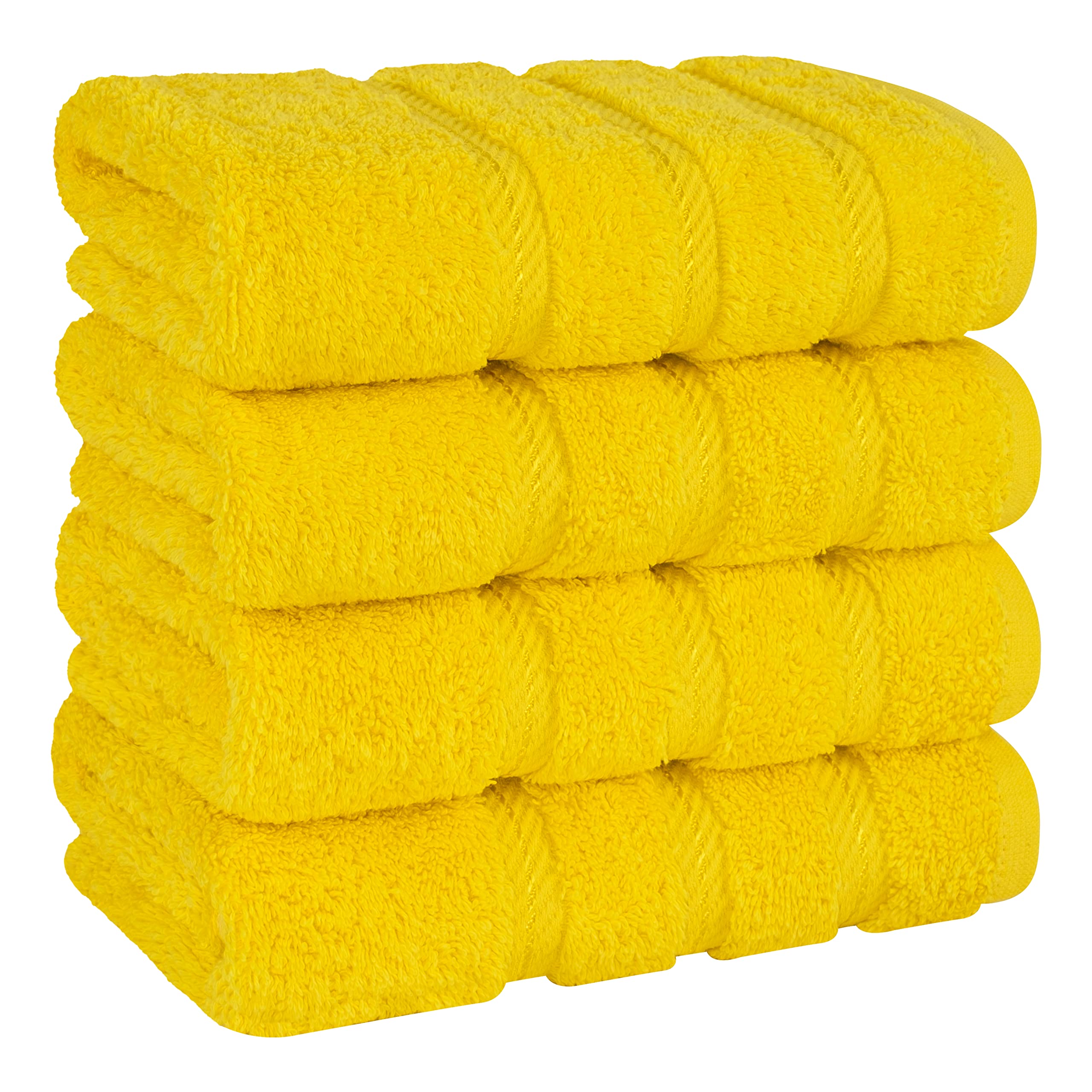 American Soft Linen Luxury 4 Piece Bath Towel Set, 600 GSM 100% Cotton Turkish Bath Towels for Bathroom, 27x54 in Large Bathroom Shower Towels, Dark Gray