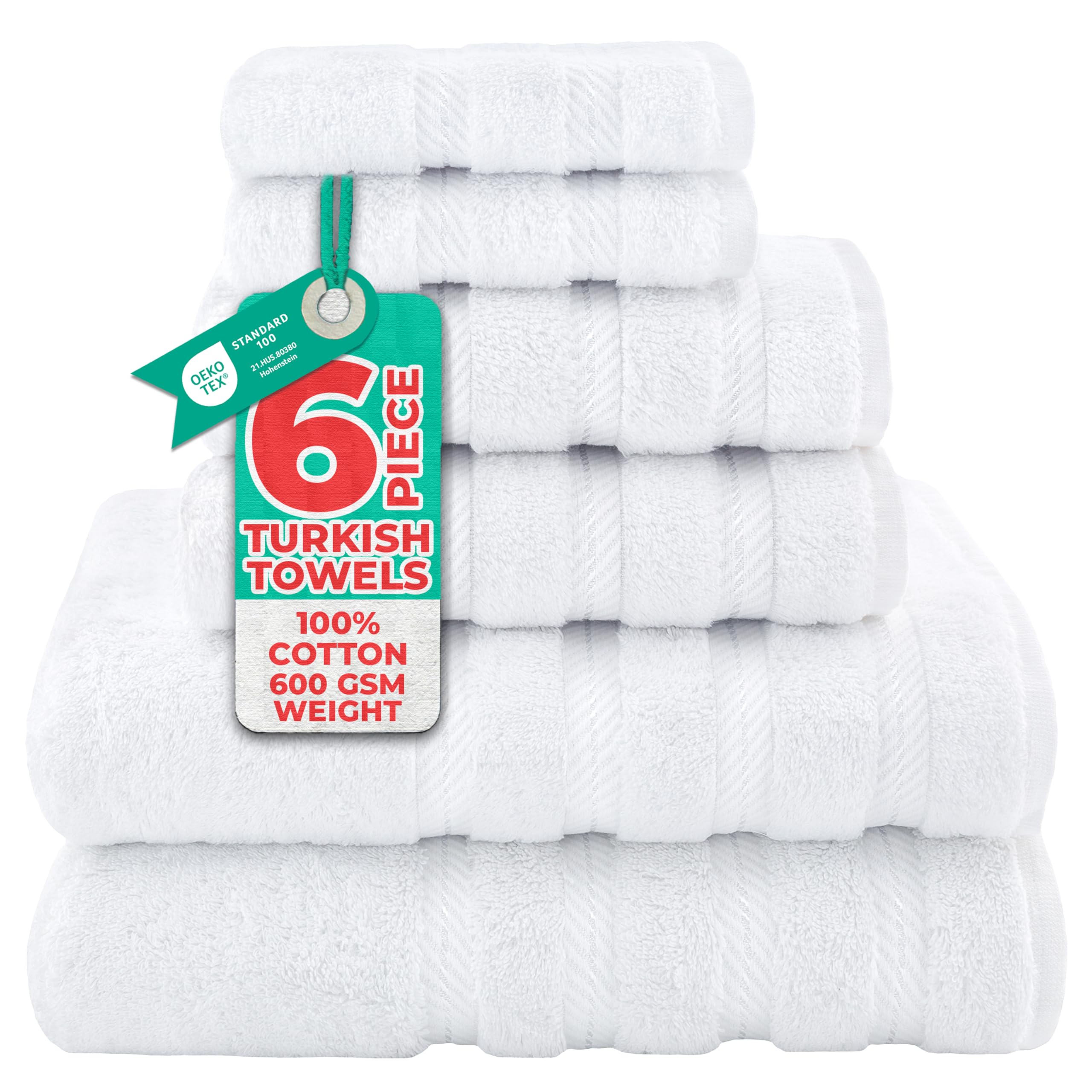 American Soft Linen Luxury 4 Piece Bath Towel Set, 600 GSM 100% Cotton Turkish Bath Towels for Bathroom, 27x54 in Large Bathroom Shower Towels, Dark Gray