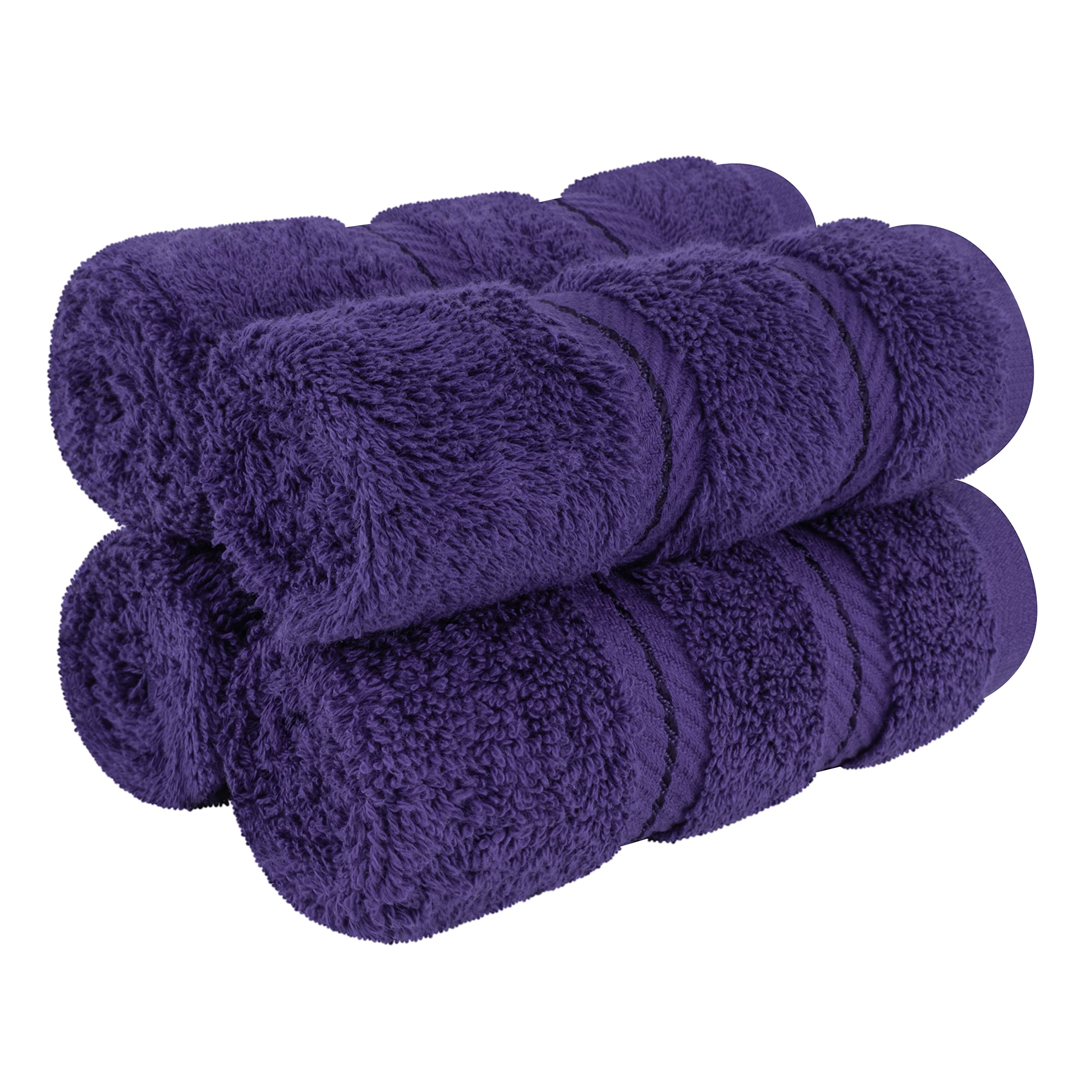 American Soft Linen Luxury 4 Piece Bath Towel Set, 600 GSM 100% Cotton Turkish Bath Towels for Bathroom, 27x54 in Large Bathroom Shower Towels, Dark Gray