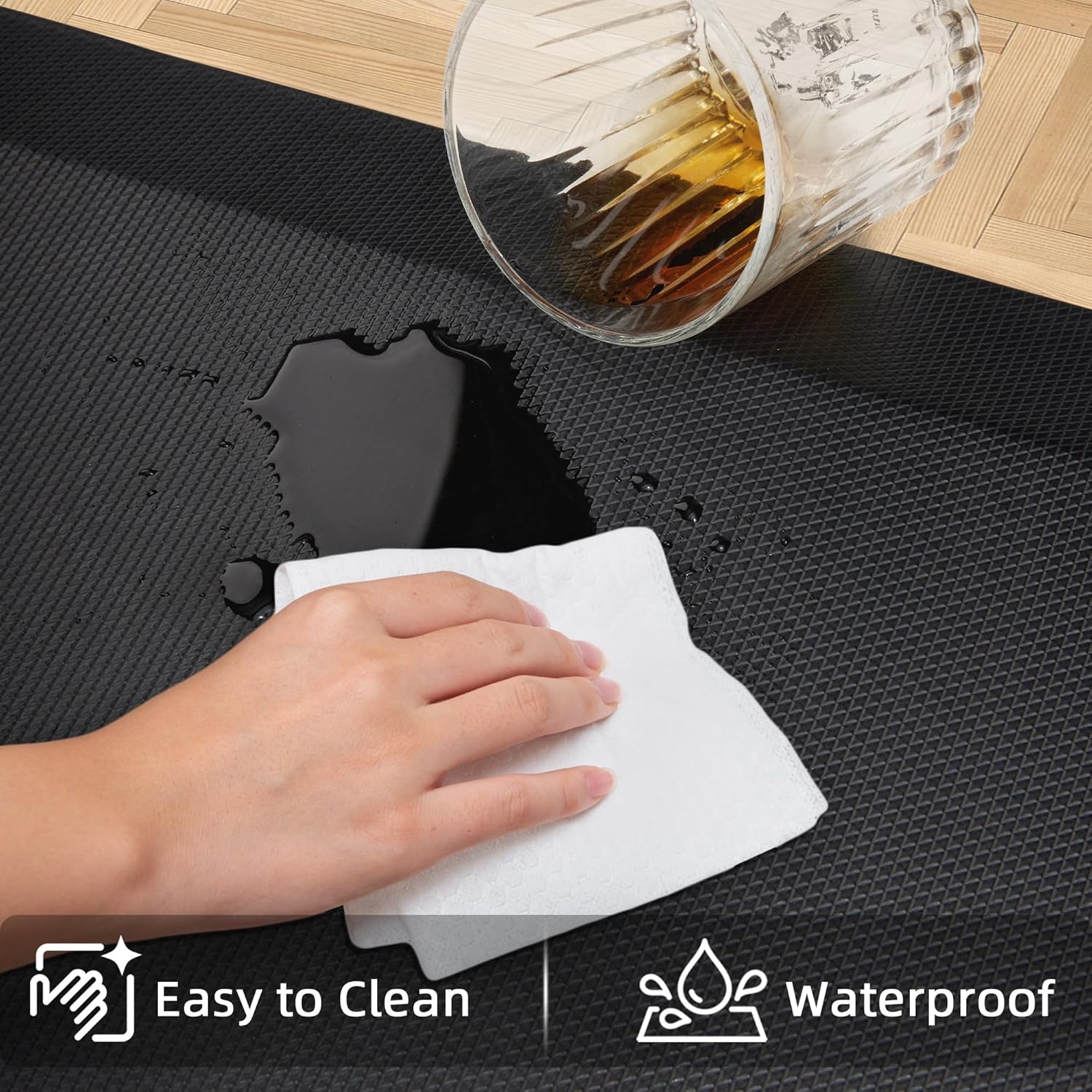 Anti Fatigue Kitchen Mats for Floor, 9/10 Extra Thick Cushioned Standing Desk Mat, Comfort Memory Foam Ergonomic Kitchen Rugs and Mats Non-Slip Waterproof for Office, Kitchen, Sink, 20" x 32"