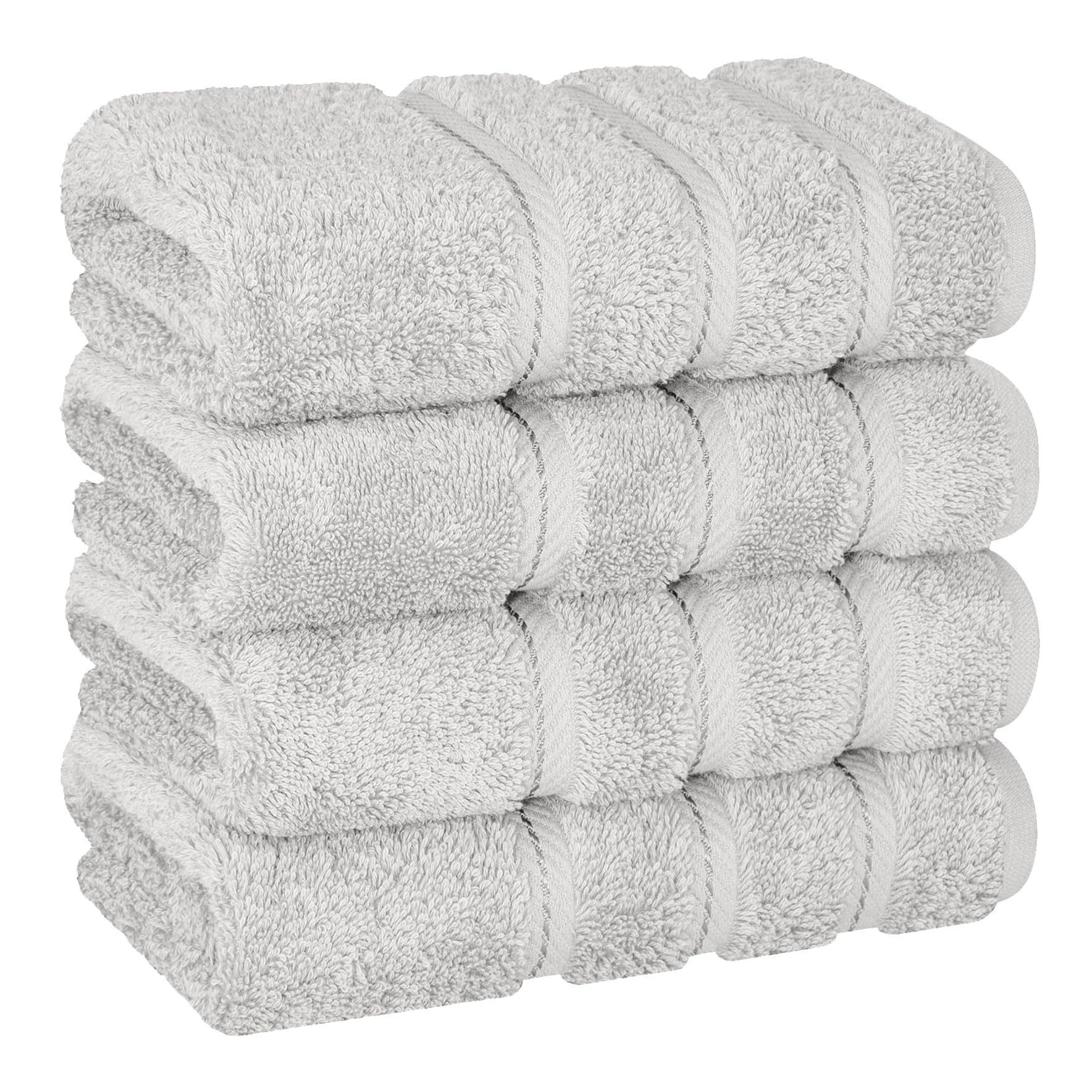 American Soft Linen Luxury 4 Piece Bath Towel Set, 600 GSM 100% Cotton Turkish Bath Towels for Bathroom, 27x54 in Large Bathroom Shower Towels, Dark Gray