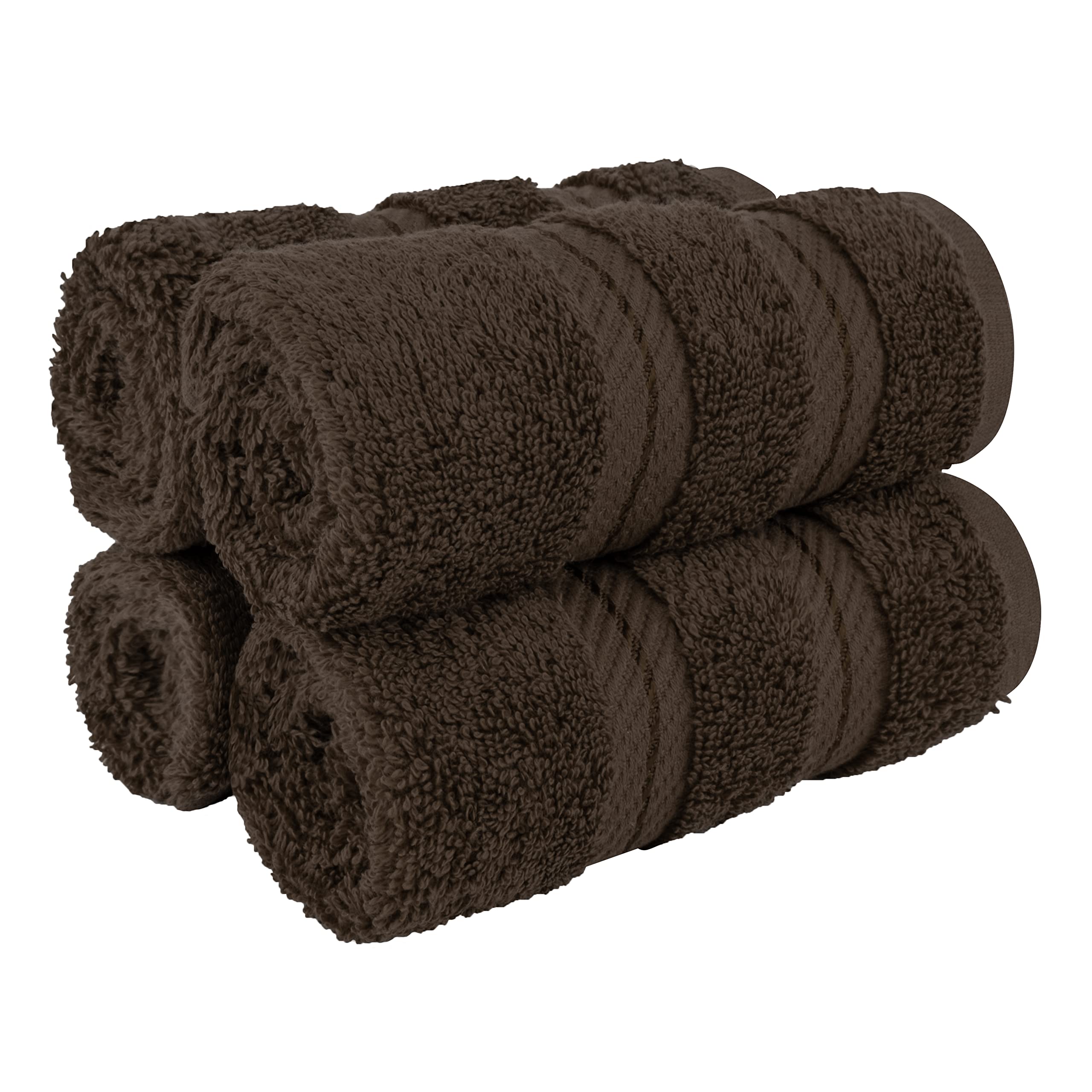 American Soft Linen Luxury 4 Piece Bath Towel Set, 600 GSM 100% Cotton Turkish Bath Towels for Bathroom, 27x54 in Large Bathroom Shower Towels, Dark Gray