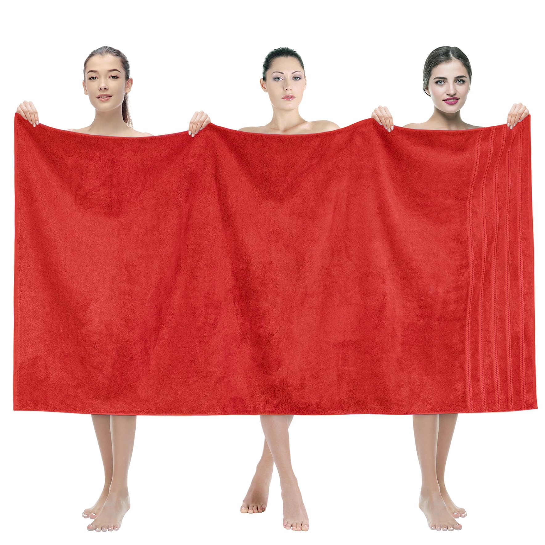 American Soft Linen Luxury 4 Piece Bath Towel Set, 600 GSM 100% Cotton Turkish Bath Towels for Bathroom, 27x54 in Large Bathroom Shower Towels, Dark Gray