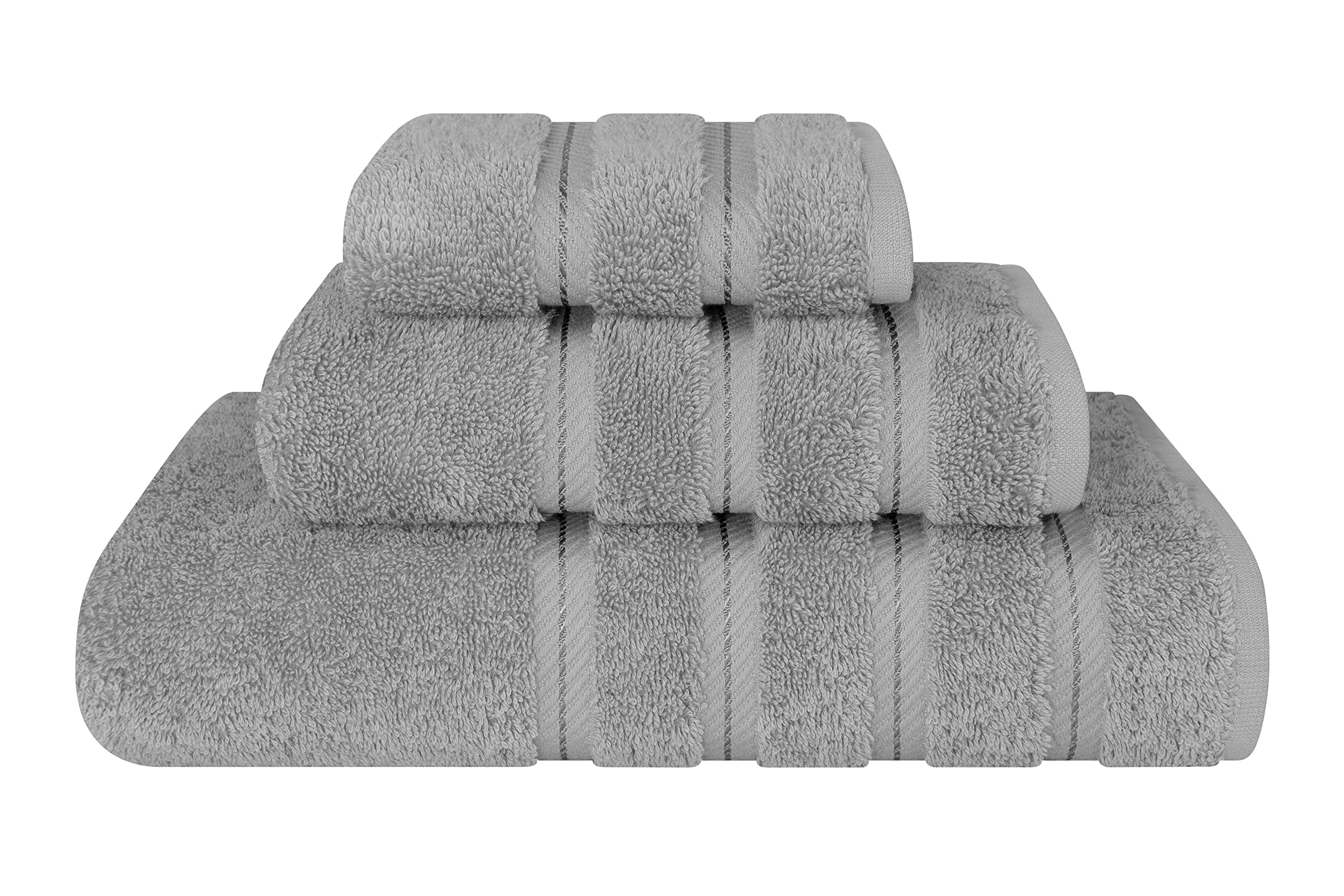 American Soft Linen Luxury 4 Piece Bath Towel Set, 600 GSM 100% Cotton Turkish Bath Towels for Bathroom, 27x54 in Large Bathroom Shower Towels, Dark Gray