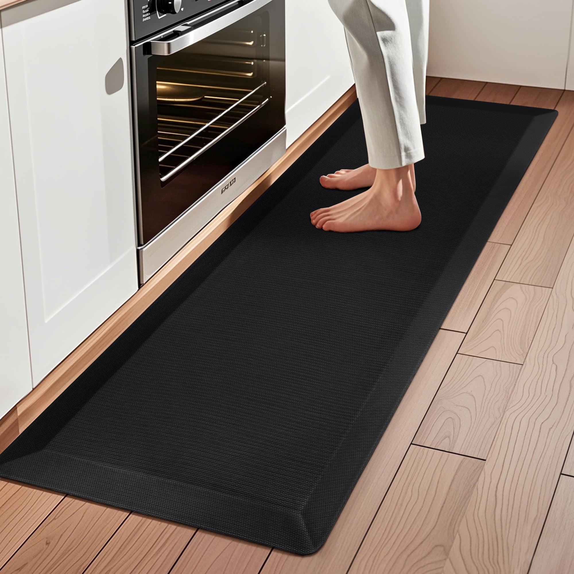 Anti Fatigue Kitchen Mats for Floor, 9/10 Extra Thick Cushioned Standing Desk Mat, Comfort Memory Foam Ergonomic Kitchen Rugs and Mats Non-Slip Waterproof for Office, Kitchen, Sink, 20" x 32"