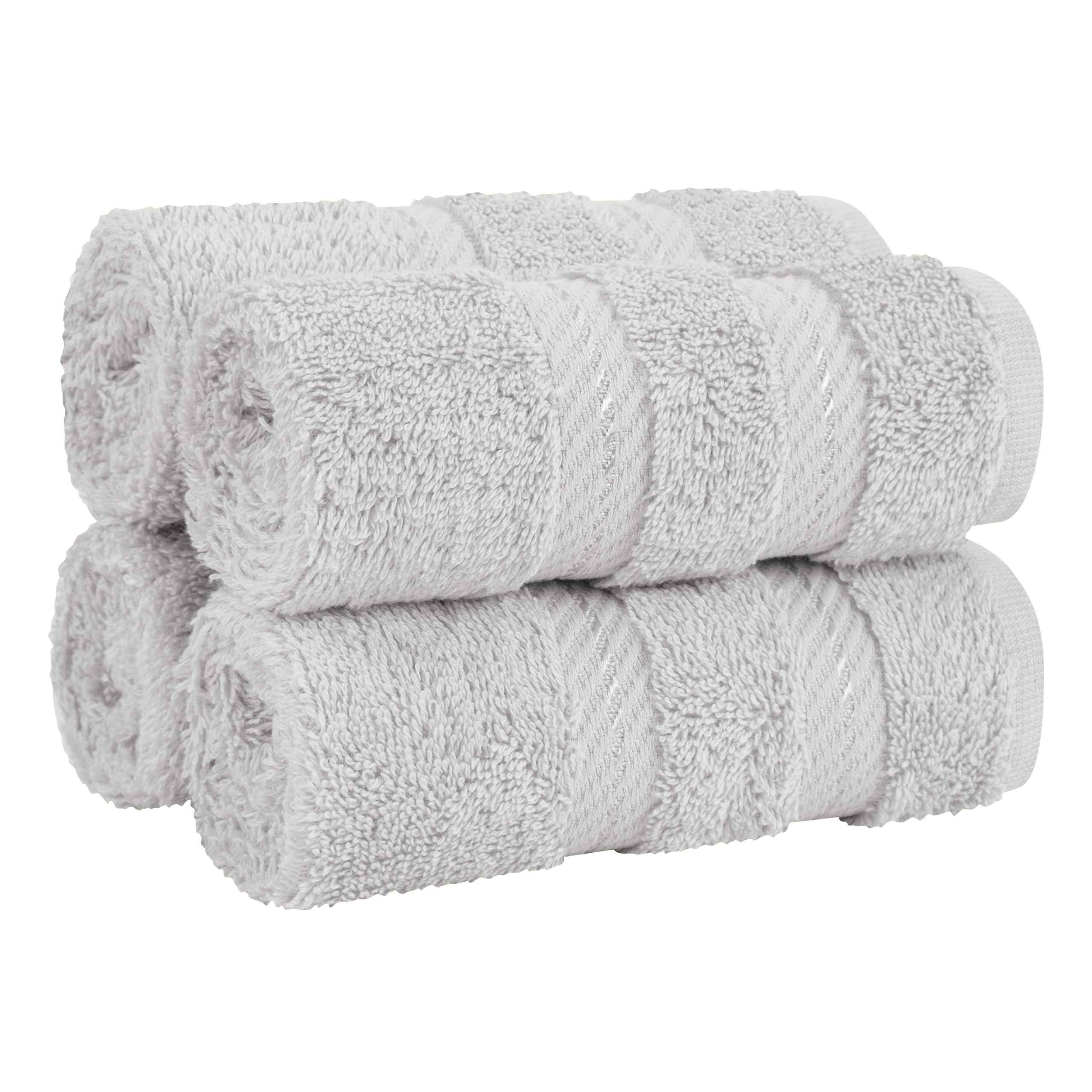 American Soft Linen Luxury 4 Piece Bath Towel Set, 600 GSM 100% Cotton Turkish Bath Towels for Bathroom, 27x54 in Large Bathroom Shower Towels, Dark Gray
