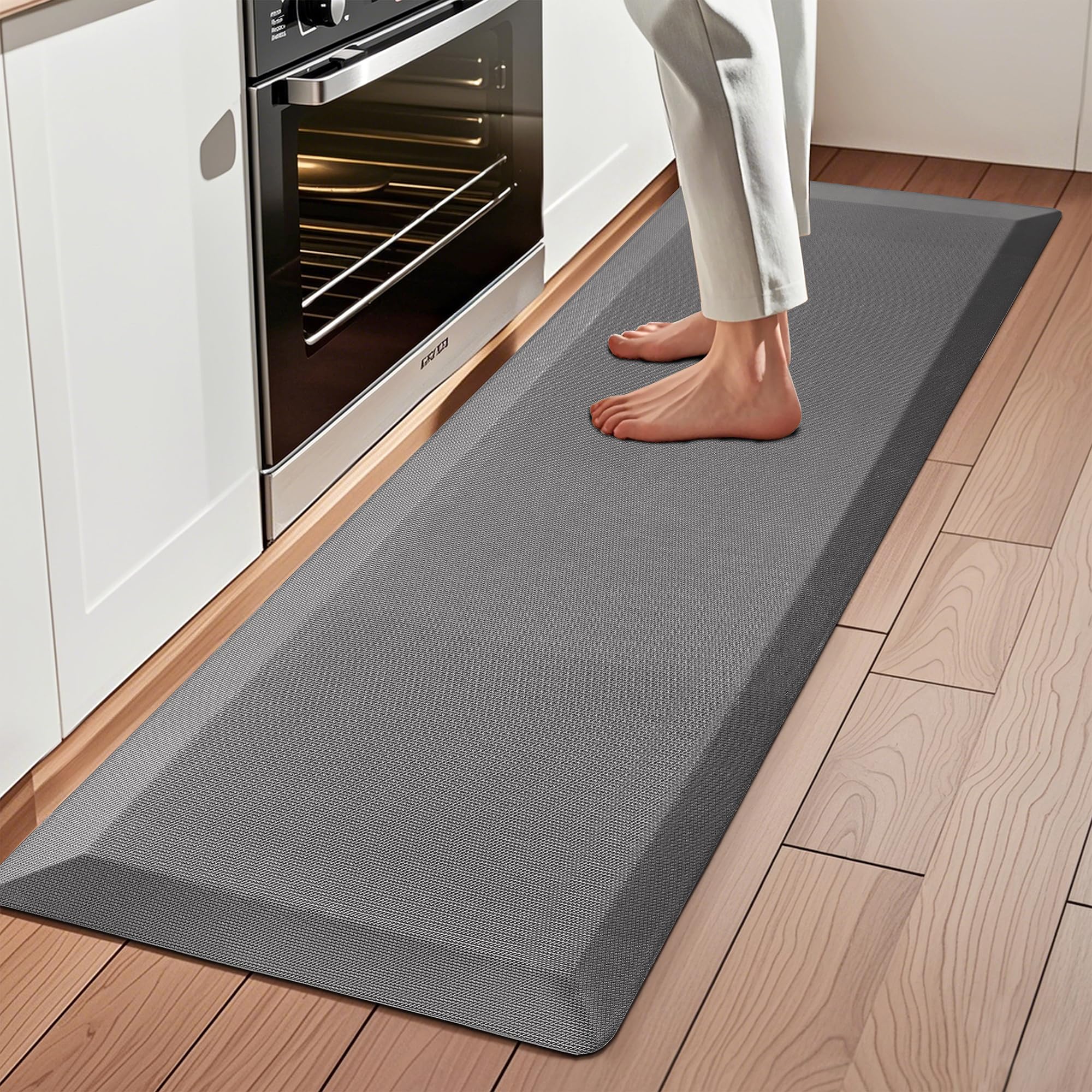 Anti Fatigue Kitchen Mats for Floor, 9/10 Extra Thick Cushioned Standing Desk Mat, Comfort Memory Foam Ergonomic Kitchen Rugs and Mats Non-Slip Waterproof for Office, Kitchen, Sink, 20" x 32"
