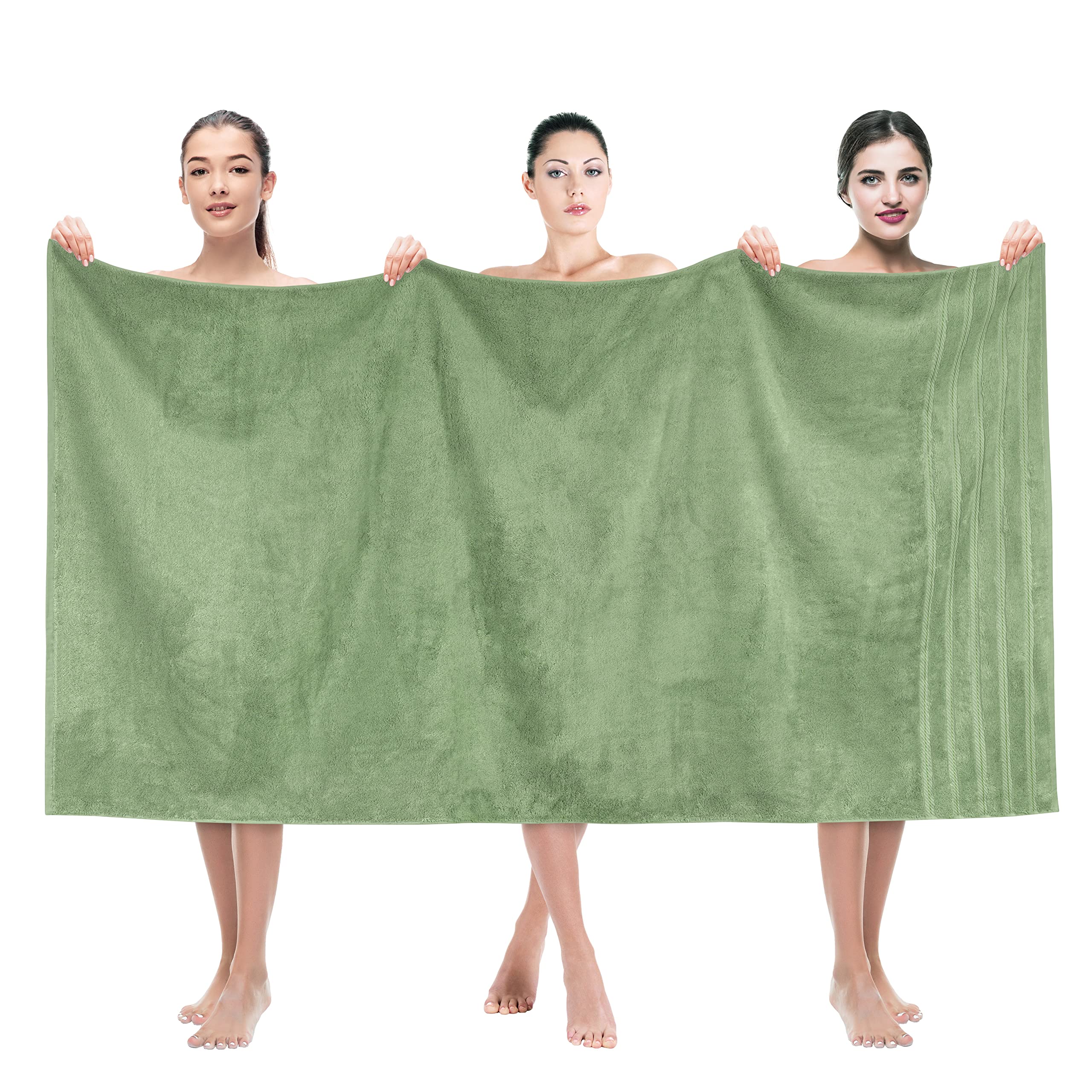 American Soft Linen Luxury 4 Piece Bath Towel Set, 600 GSM 100% Cotton Turkish Bath Towels for Bathroom, 27x54 in Large Bathroom Shower Towels, Dark Gray