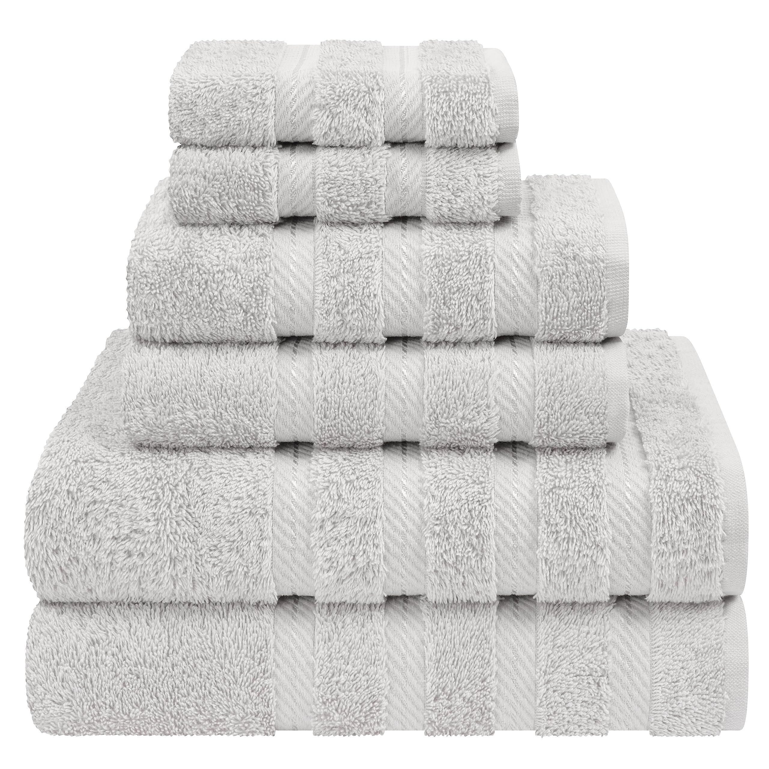 American Soft Linen Luxury 4 Piece Bath Towel Set, 600 GSM 100% Cotton Turkish Bath Towels for Bathroom, 27x54 in Large Bathroom Shower Towels, Dark Gray