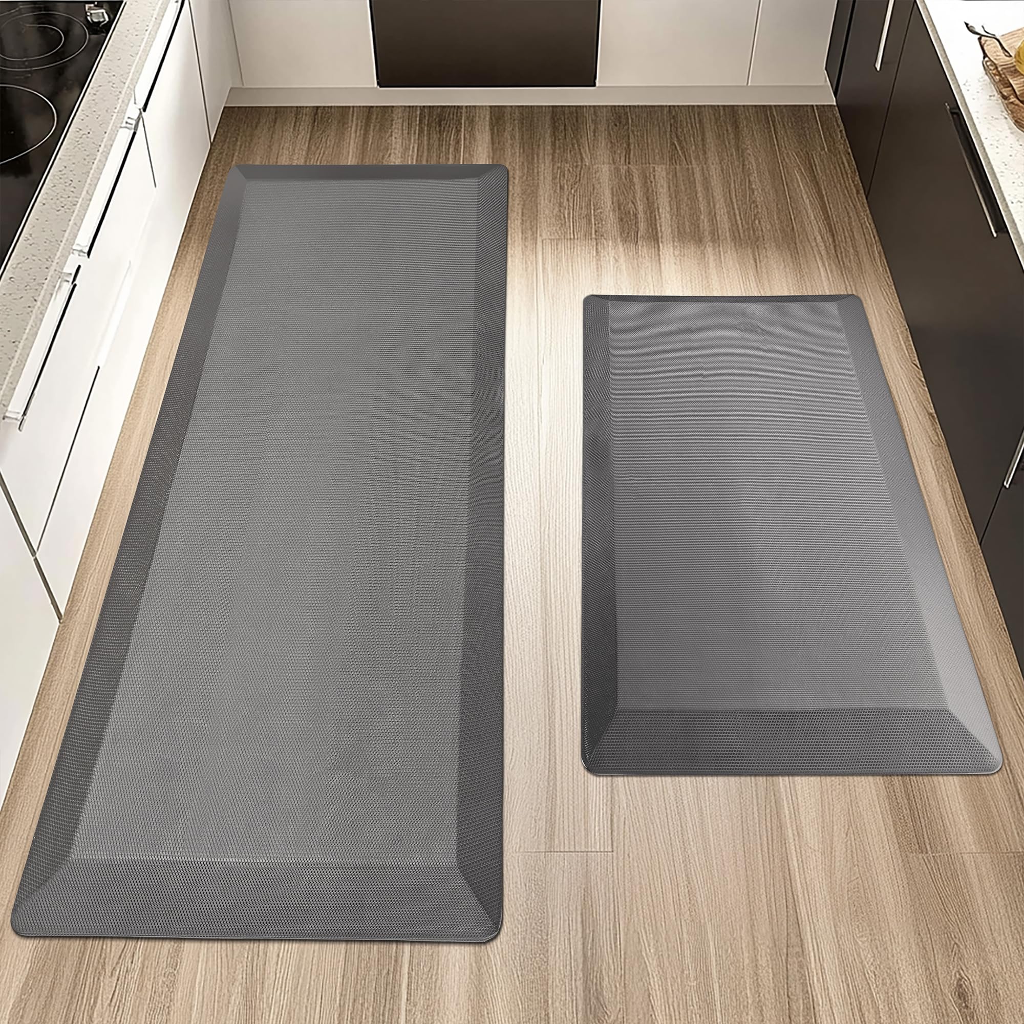 Anti Fatigue Kitchen Mats for Floor, 9/10 Extra Thick Cushioned Standing Desk Mat, Comfort Memory Foam Ergonomic Kitchen Rugs and Mats Non-Slip Waterproof for Office, Kitchen, Sink, 20" x 32"
