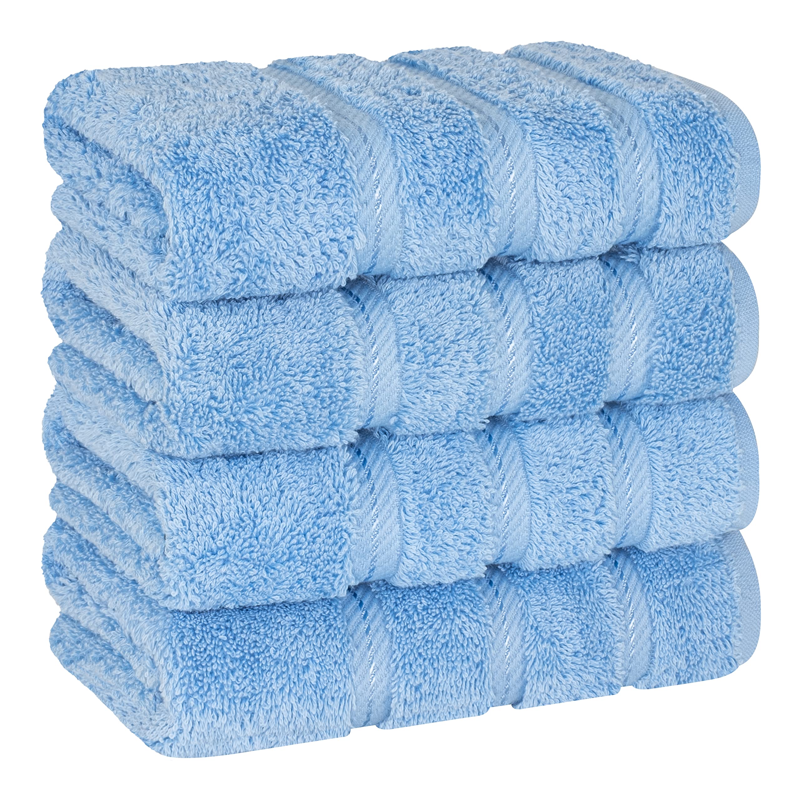 American Soft Linen Luxury 4 Piece Bath Towel Set, 600 GSM 100% Cotton Turkish Bath Towels for Bathroom, 27x54 in Large Bathroom Shower Towels, Dark Gray