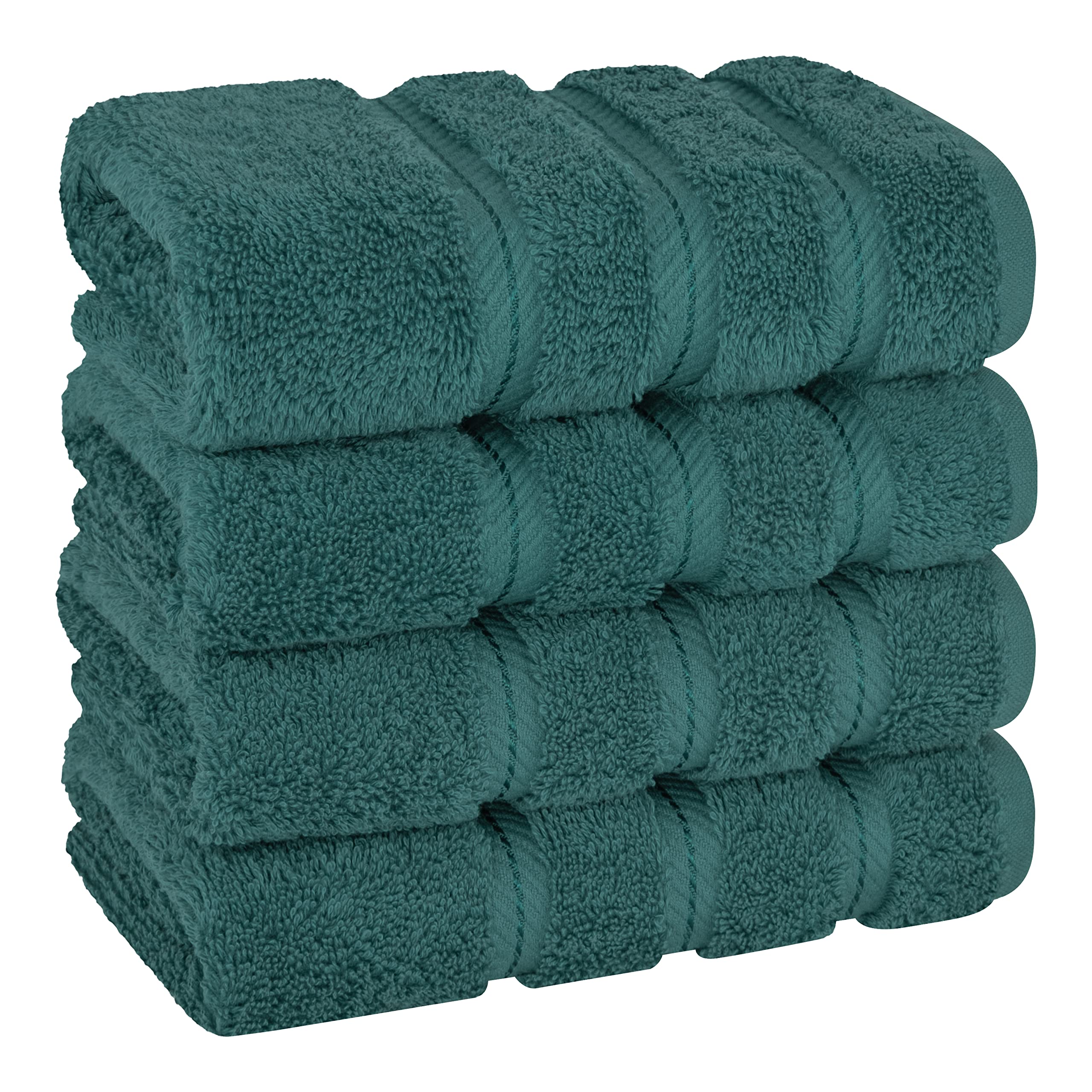 American Soft Linen Luxury 4 Piece Bath Towel Set, 600 GSM 100% Cotton Turkish Bath Towels for Bathroom, 27x54 in Large Bathroom Shower Towels, Dark Gray
