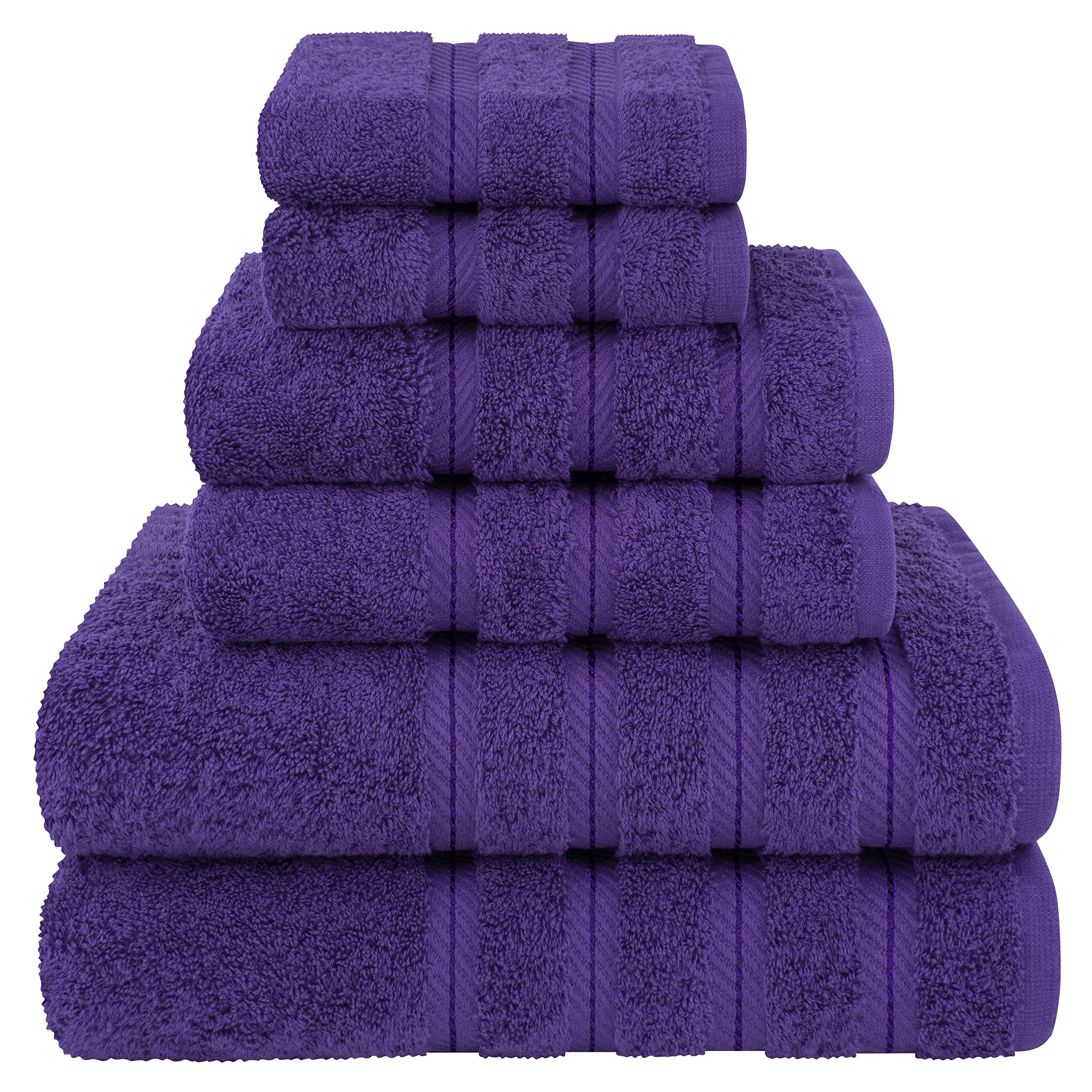 American Soft Linen Luxury 4 Piece Bath Towel Set, 600 GSM 100% Cotton Turkish Bath Towels for Bathroom, 27x54 in Large Bathroom Shower Towels, Dark Gray