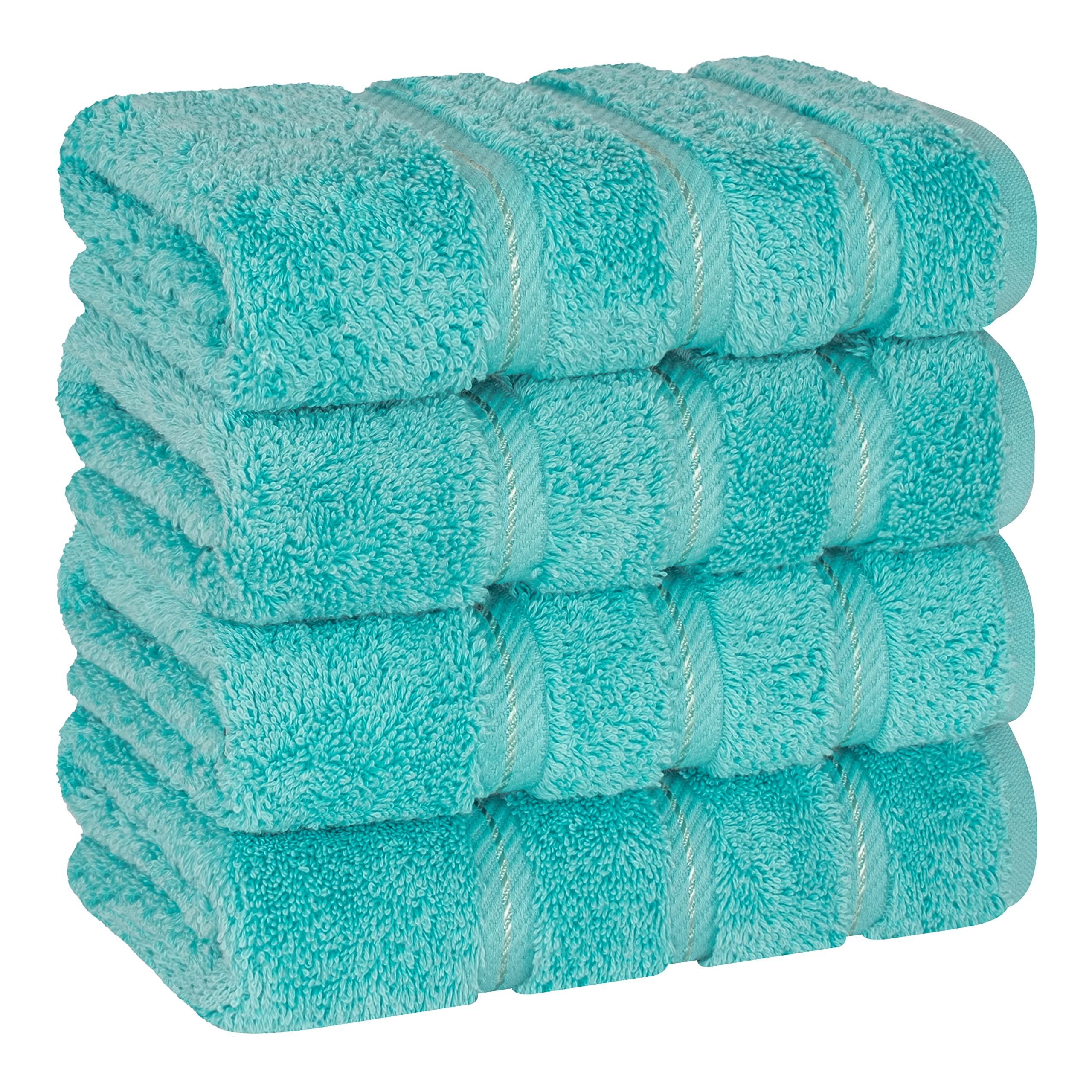 American Soft Linen Luxury 4 Piece Bath Towel Set, 600 GSM 100% Cotton Turkish Bath Towels for Bathroom, 27x54 in Large Bathroom Shower Towels, Dark Gray