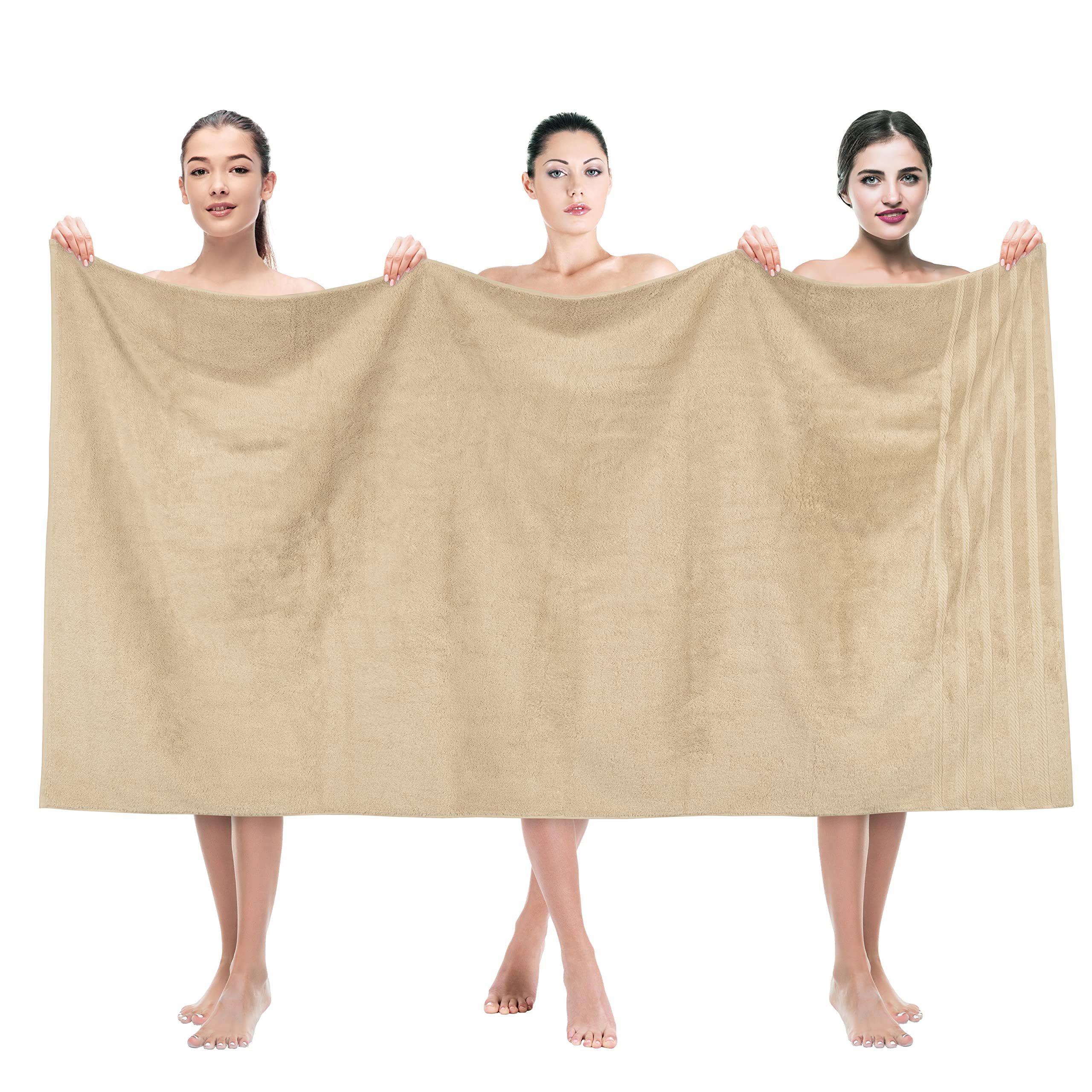 American Soft Linen Luxury 4 Piece Bath Towel Set, 600 GSM 100% Cotton Turkish Bath Towels for Bathroom, 27x54 in Large Bathroom Shower Towels, Dark Gray