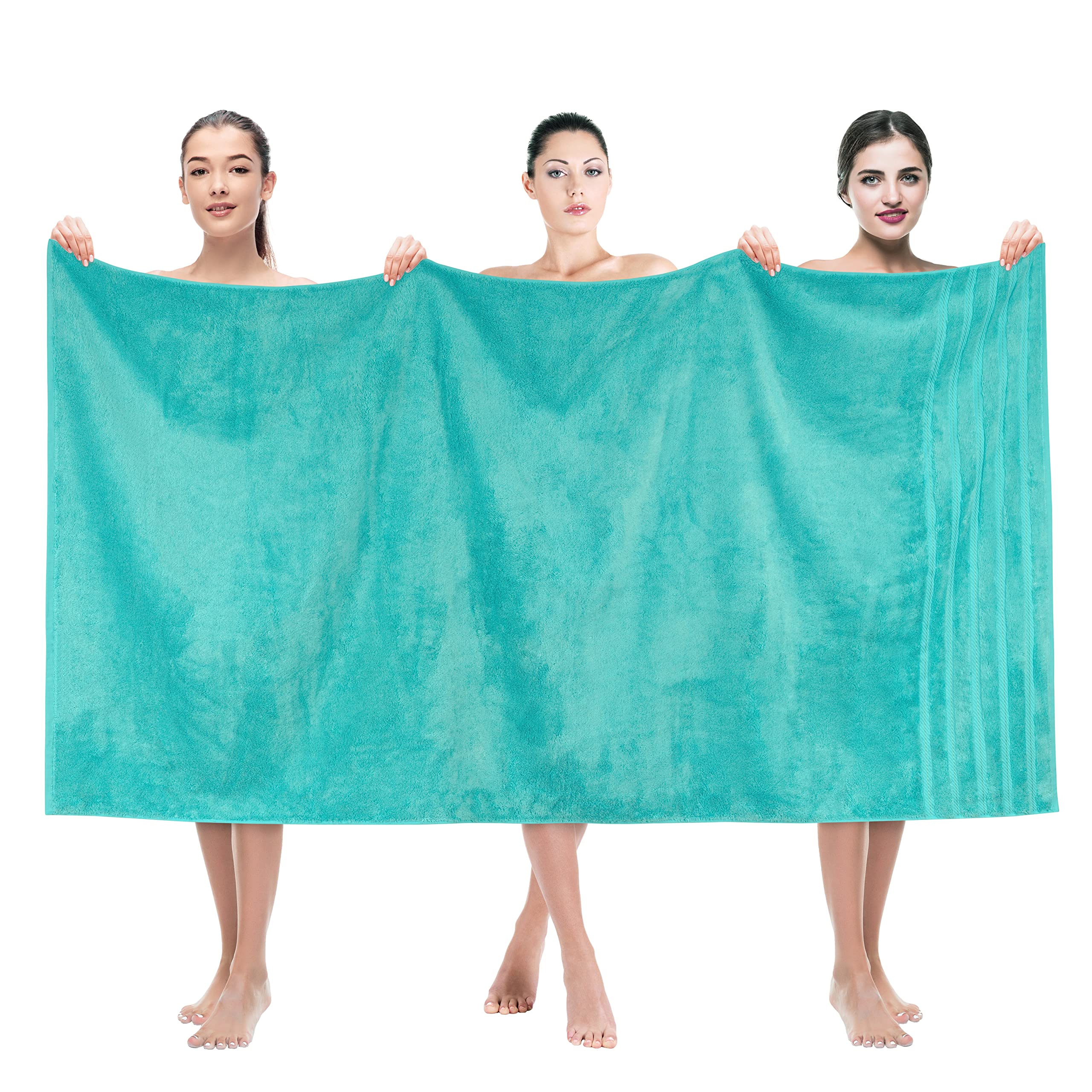American Soft Linen Luxury 4 Piece Bath Towel Set, 600 GSM 100% Cotton Turkish Bath Towels for Bathroom, 27x54 in Large Bathroom Shower Towels, Dark Gray