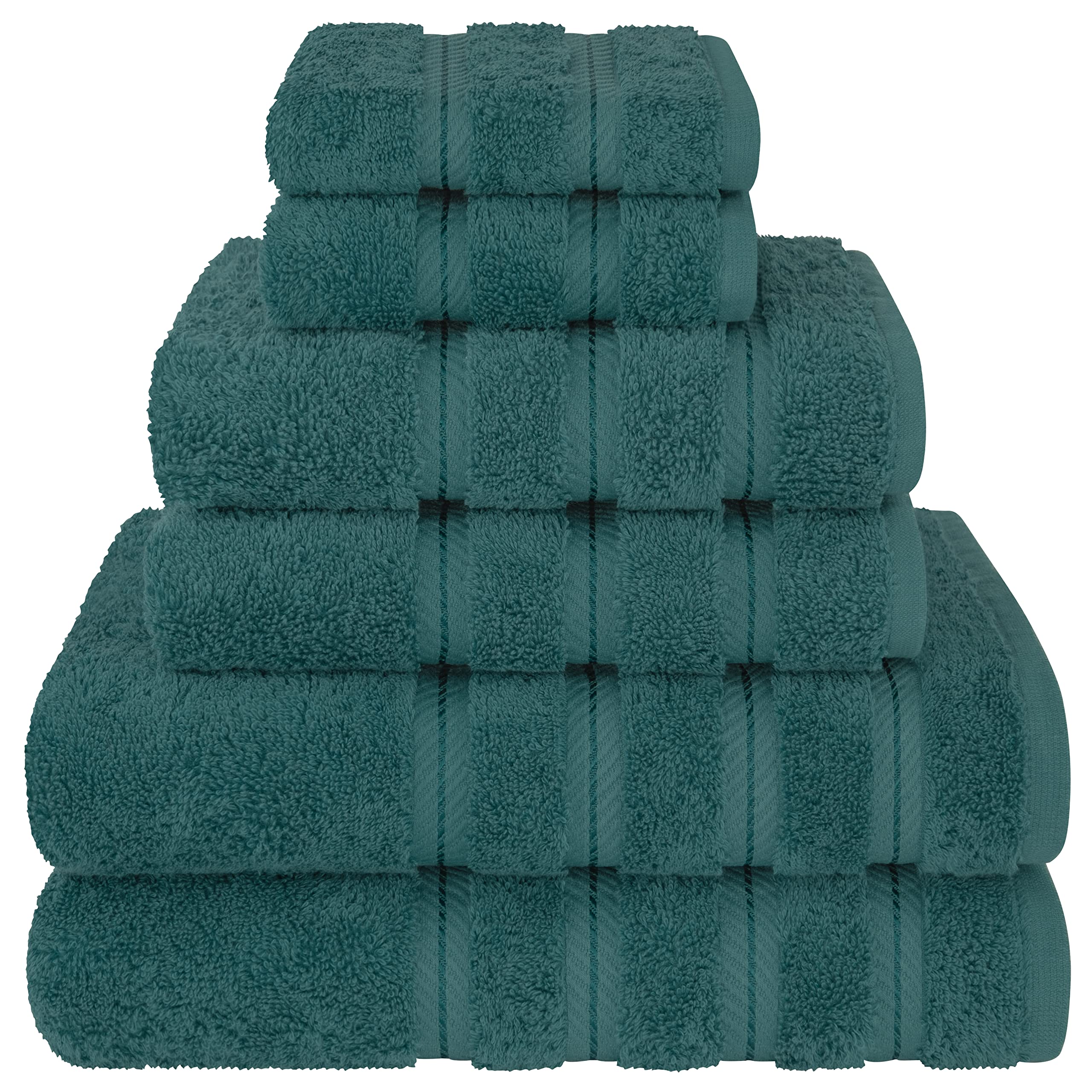American Soft Linen Luxury 4 Piece Bath Towel Set, 600 GSM 100% Cotton Turkish Bath Towels for Bathroom, 27x54 in Large Bathroom Shower Towels, Dark Gray