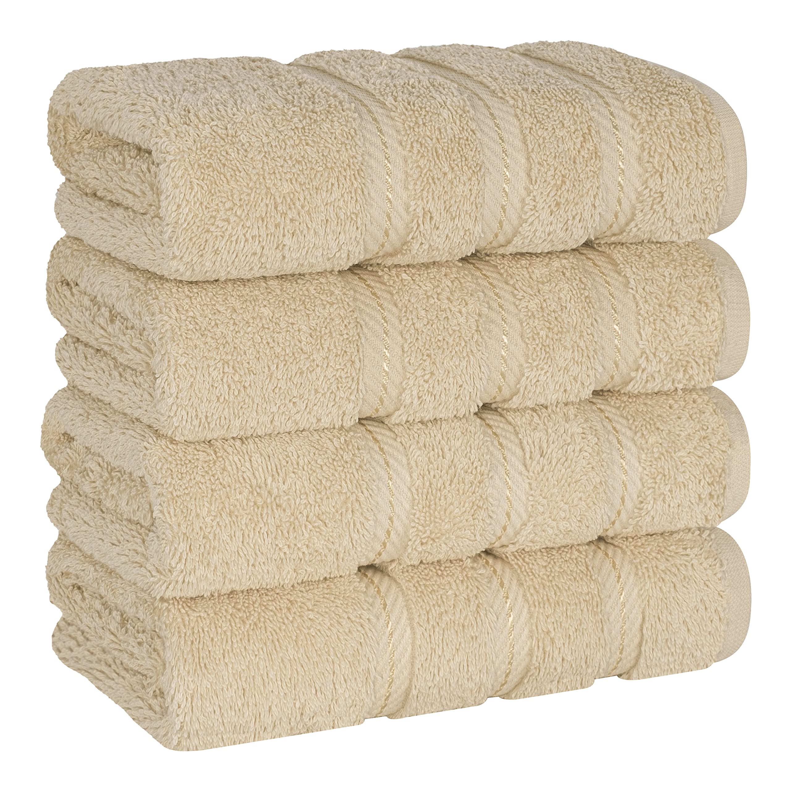 American Soft Linen Luxury 4 Piece Bath Towel Set, 600 GSM 100% Cotton Turkish Bath Towels for Bathroom, 27x54 in Large Bathroom Shower Towels, Dark Gray