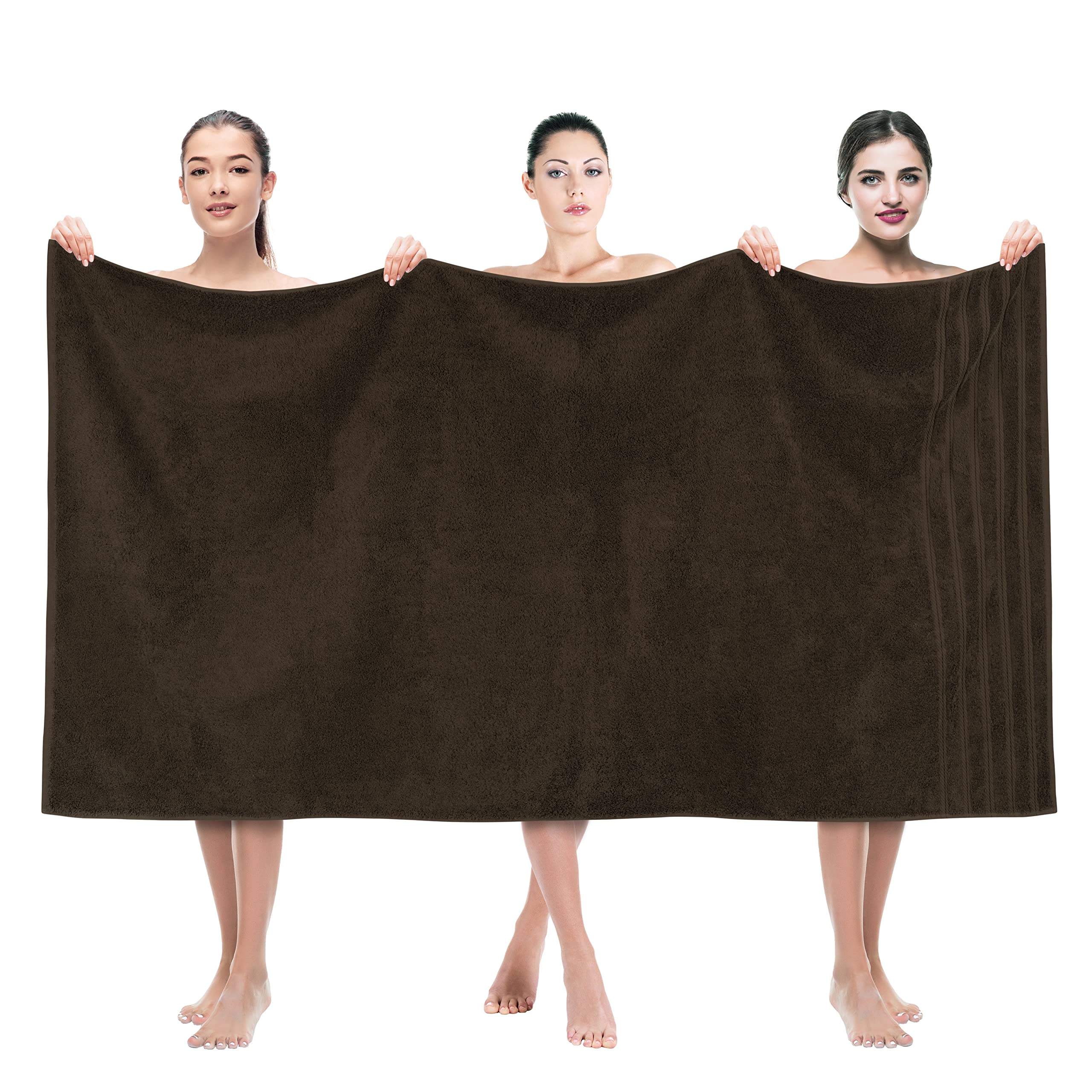 American Soft Linen Luxury 4 Piece Bath Towel Set, 600 GSM 100% Cotton Turkish Bath Towels for Bathroom, 27x54 in Large Bathroom Shower Towels, Dark Gray