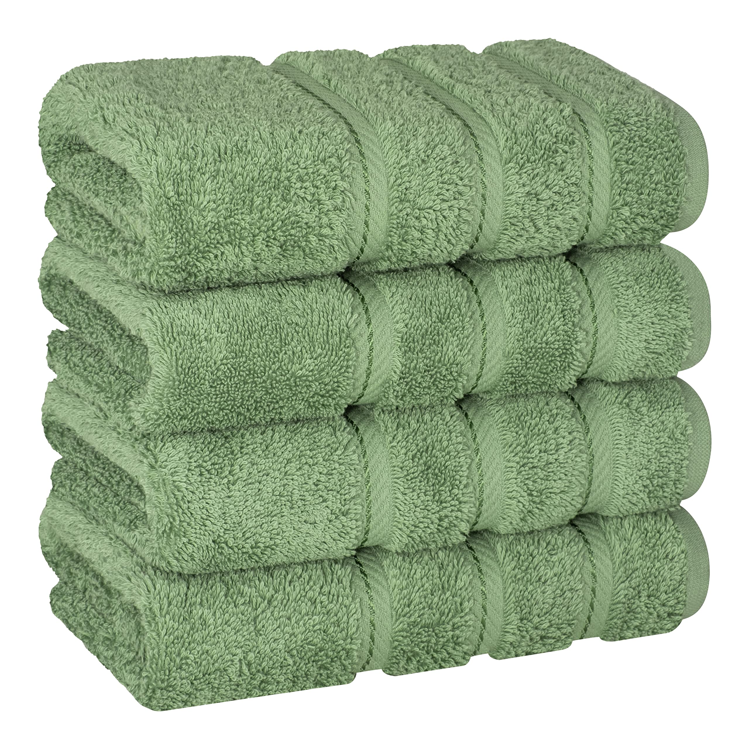 American Soft Linen Luxury 4 Piece Bath Towel Set, 600 GSM 100% Cotton Turkish Bath Towels for Bathroom, 27x54 in Large Bathroom Shower Towels, Dark Gray