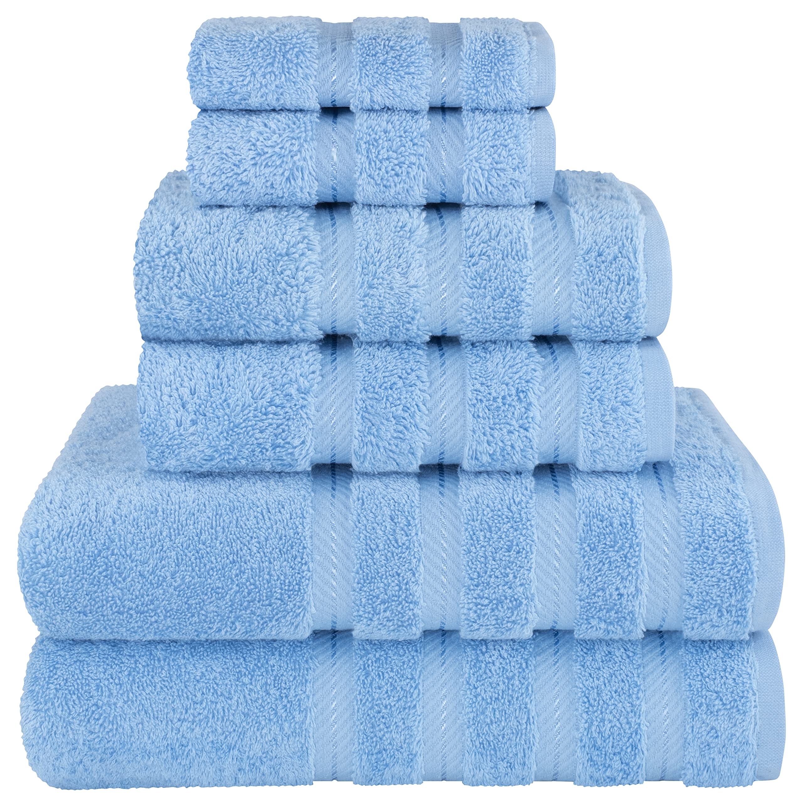 American Soft Linen Luxury 4 Piece Bath Towel Set, 600 GSM 100% Cotton Turkish Bath Towels for Bathroom, 27x54 in Large Bathroom Shower Towels, Dark Gray