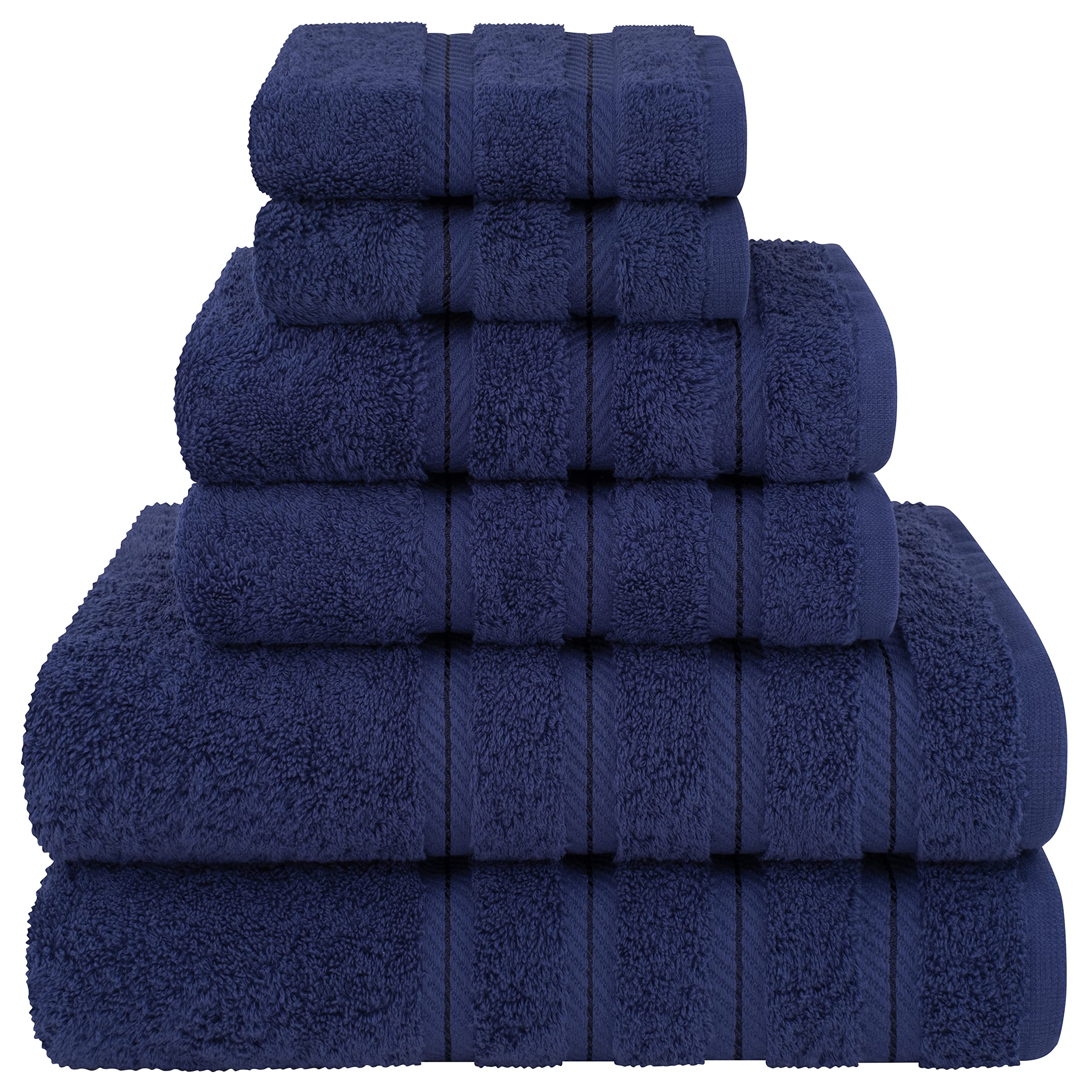American Soft Linen Luxury 4 Piece Bath Towel Set, 600 GSM 100% Cotton Turkish Bath Towels for Bathroom, 27x54 in Large Bathroom Shower Towels, Dark Gray