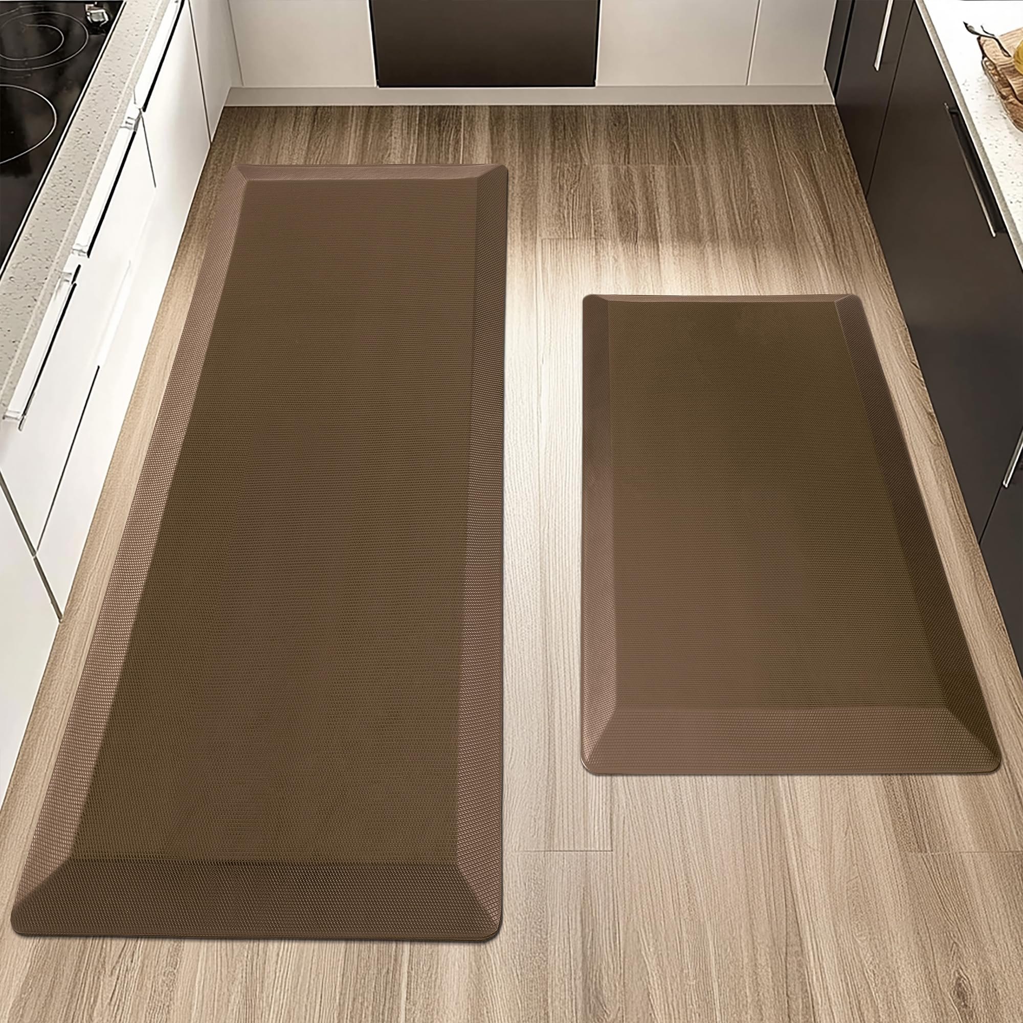 Anti Fatigue Kitchen Mats for Floor, 9/10 Extra Thick Cushioned Standing Desk Mat, Comfort Memory Foam Ergonomic Kitchen Rugs and Mats Non-Slip Waterproof for Office, Kitchen, Sink, 20" x 32"