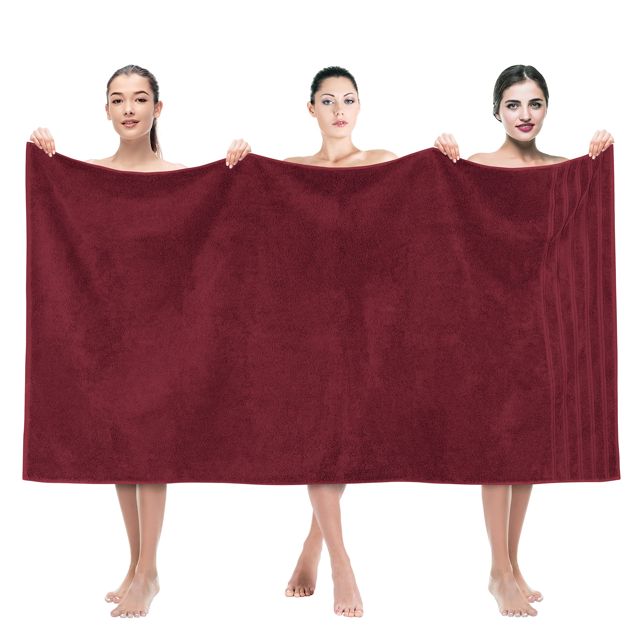 American Soft Linen Luxury 4 Piece Bath Towel Set, 600 GSM 100% Cotton Turkish Bath Towels for Bathroom, 27x54 in Large Bathroom Shower Towels, Dark Gray