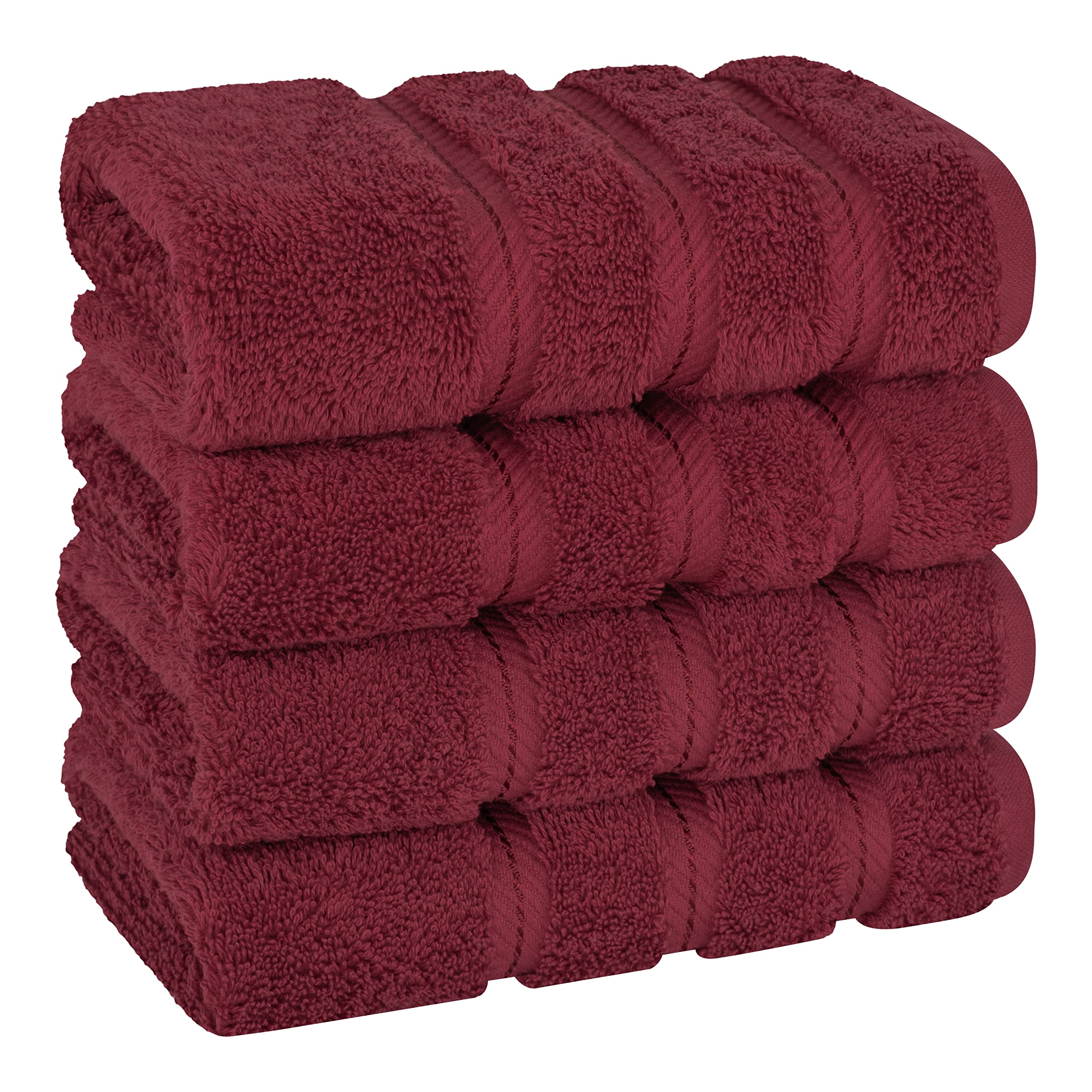 American Soft Linen Luxury 4 Piece Bath Towel Set, 600 GSM 100% Cotton Turkish Bath Towels for Bathroom, 27x54 in Large Bathroom Shower Towels, Dark Gray