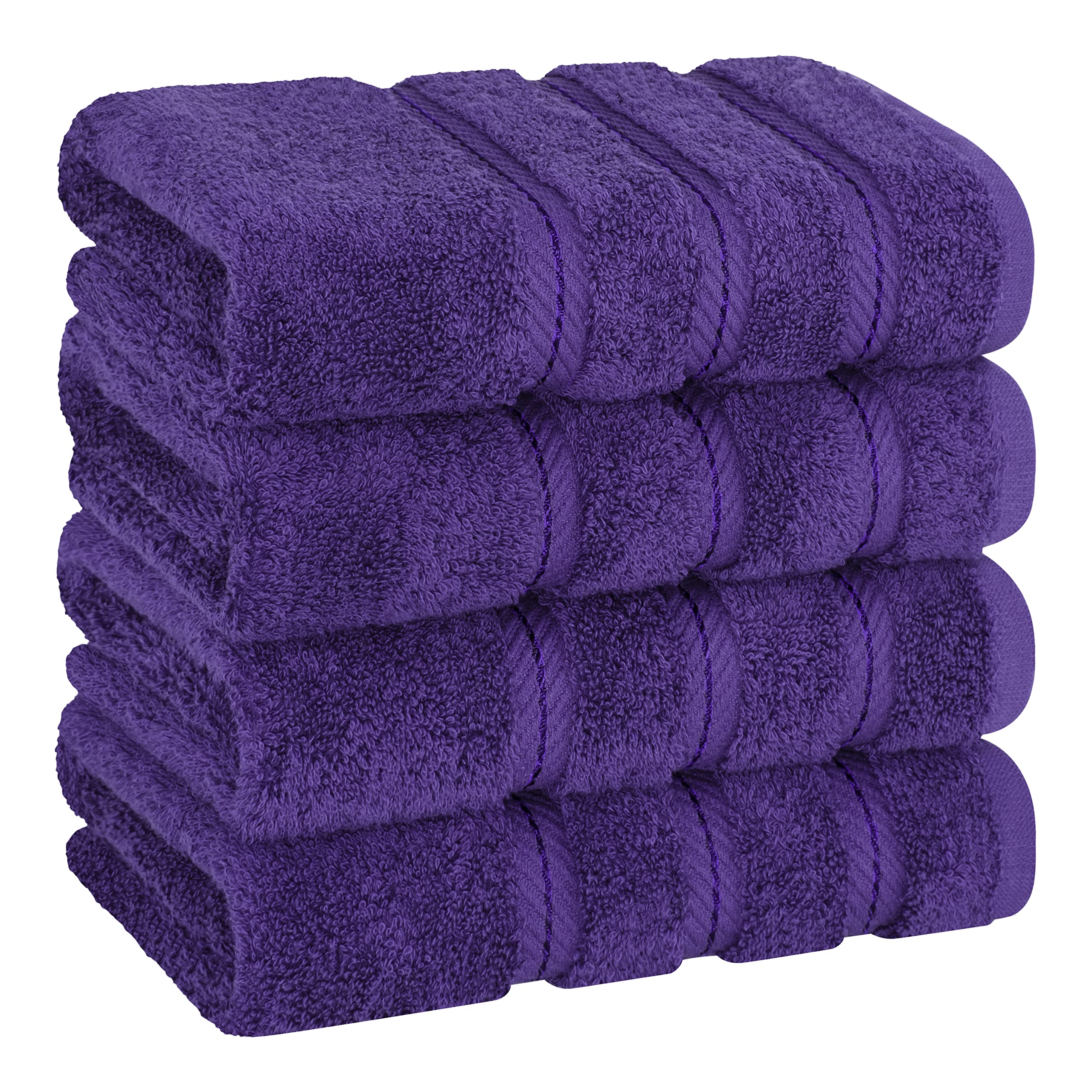 American Soft Linen Luxury 4 Piece Bath Towel Set, 600 GSM 100% Cotton Turkish Bath Towels for Bathroom, 27x54 in Large Bathroom Shower Towels, Dark Gray