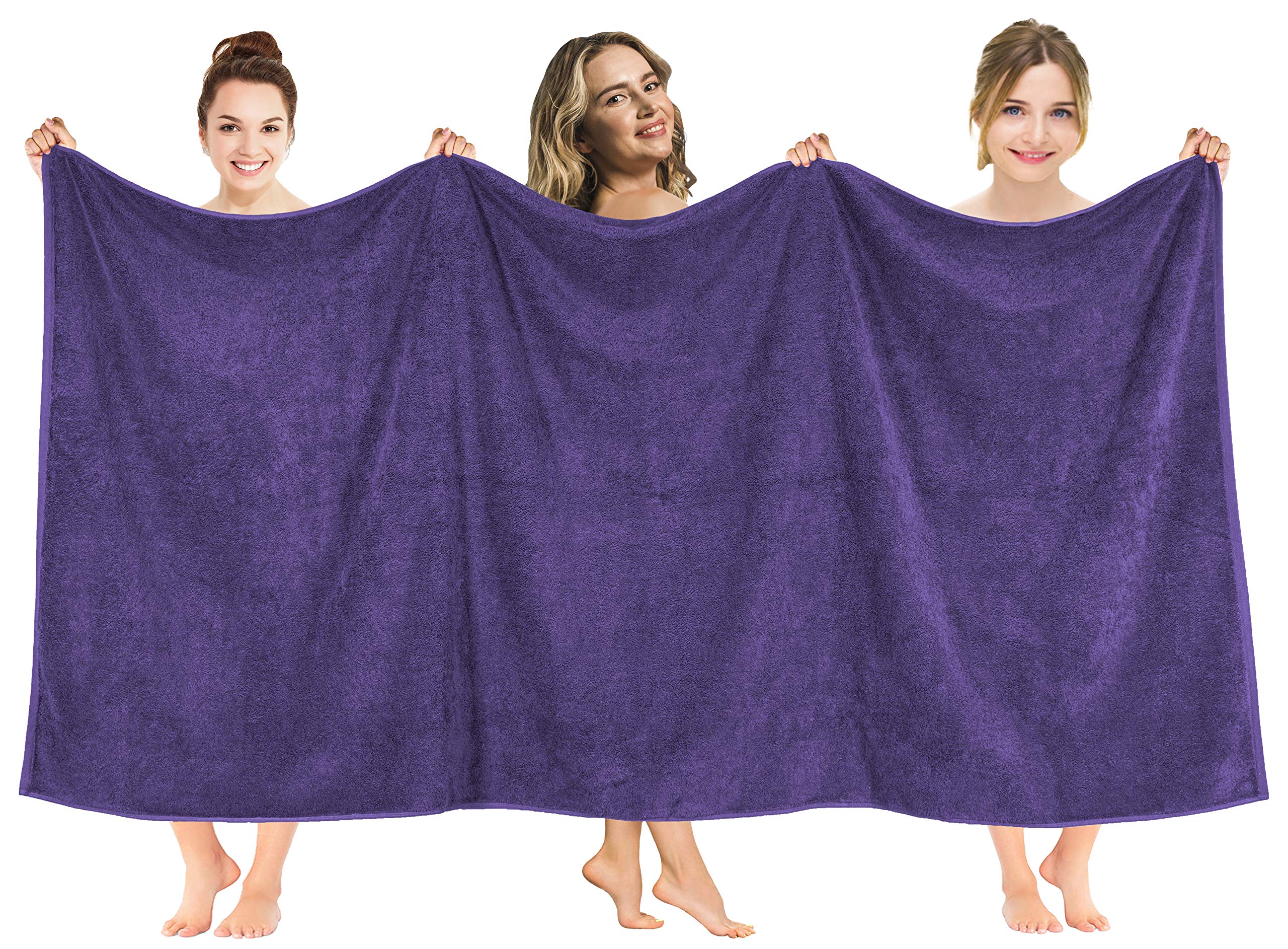 American Soft Linen Luxury 4 Piece Bath Towel Set, 600 GSM 100% Cotton Turkish Bath Towels for Bathroom, 27x54 in Large Bathroom Shower Towels, Dark Gray
