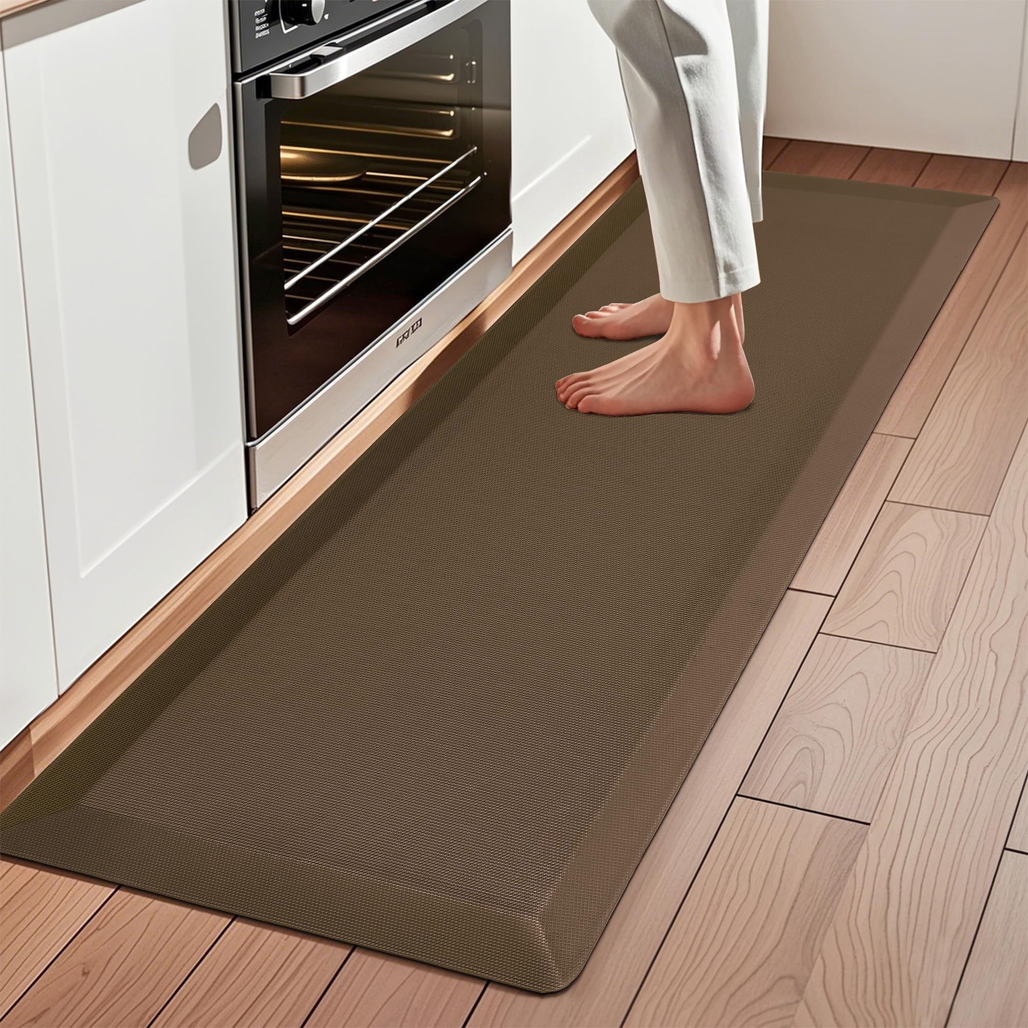 Anti Fatigue Kitchen Mats for Floor, 9/10 Extra Thick Cushioned Standing Desk Mat, Comfort Memory Foam Ergonomic Kitchen Rugs and Mats Non-Slip Waterproof for Office, Kitchen, Sink, 20" x 32"