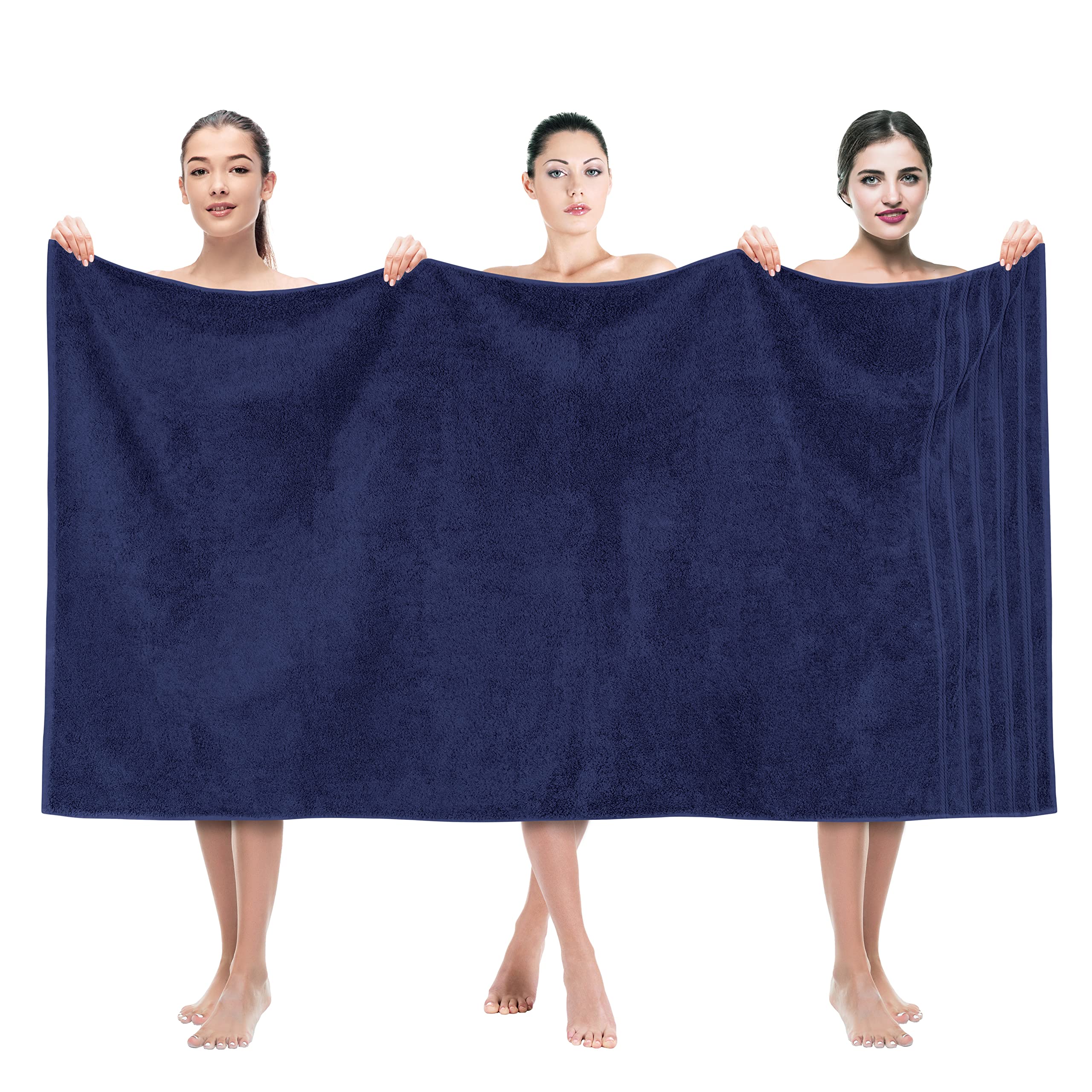 American Soft Linen Luxury 4 Piece Bath Towel Set, 600 GSM 100% Cotton Turkish Bath Towels for Bathroom, 27x54 in Large Bathroom Shower Towels, Dark Gray