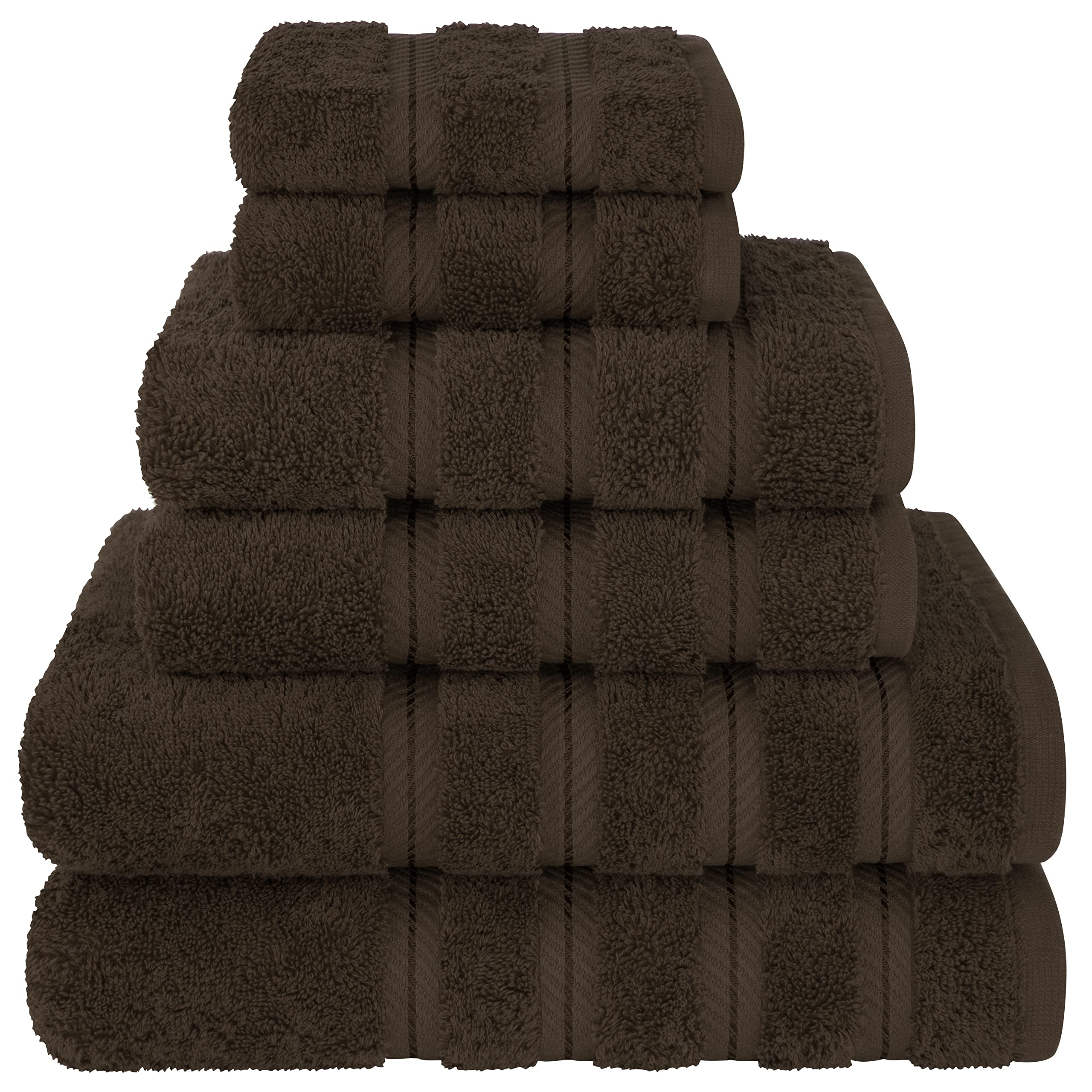 American Soft Linen Luxury 4 Piece Bath Towel Set, 600 GSM 100% Cotton Turkish Bath Towels for Bathroom, 27x54 in Large Bathroom Shower Towels, Dark Gray